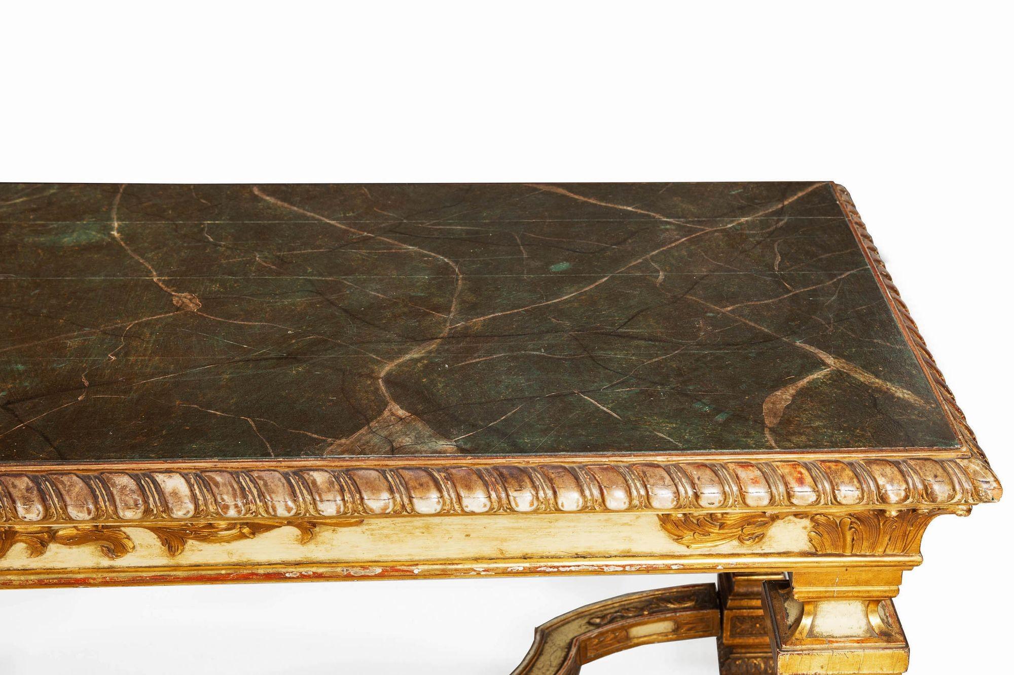 Antique Louis XIV Style Polychromed Rectangular Dining Center Table ca. 1900 For Sale 2
