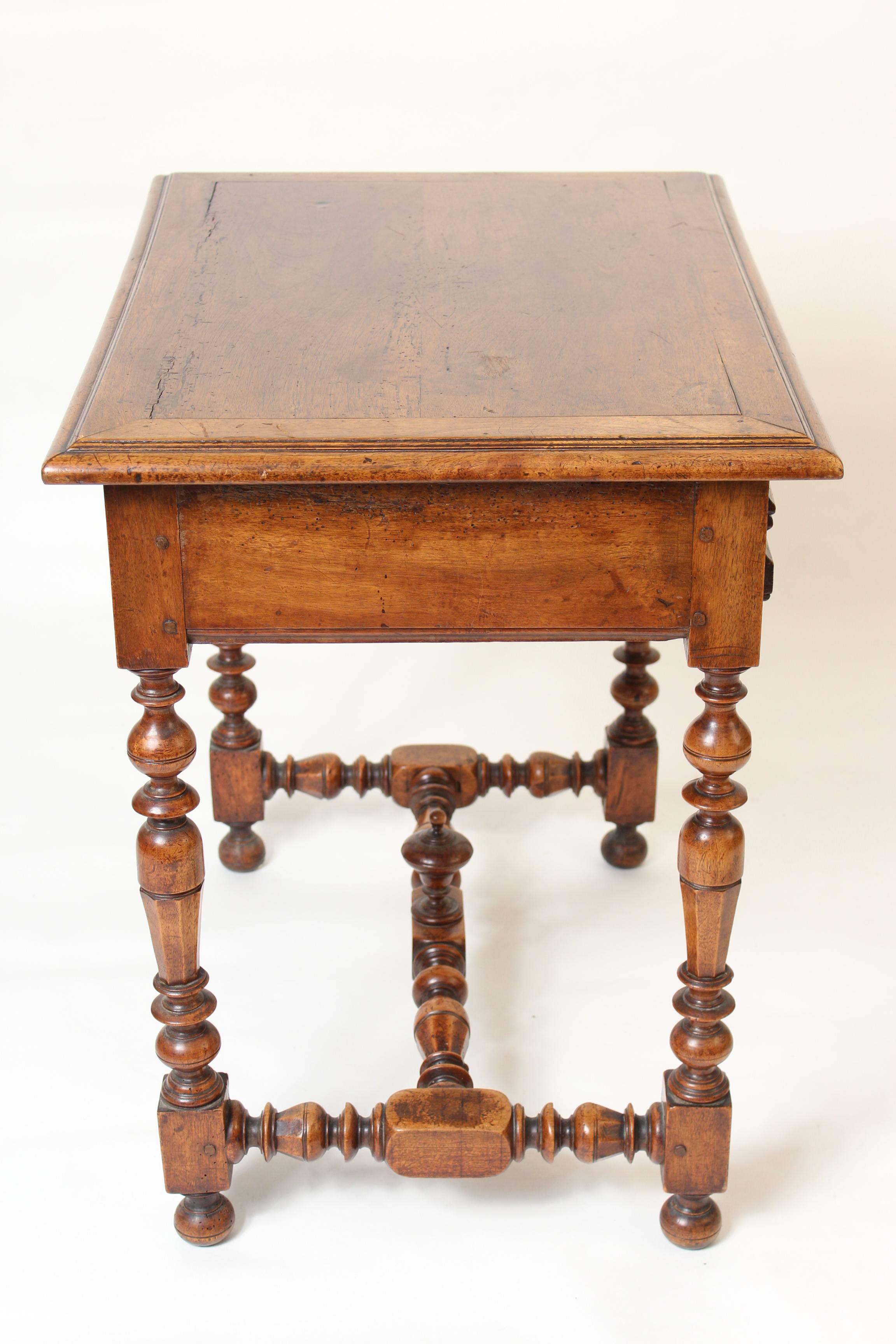 Antique Louis XIV Style Walnut Occasional Table 1