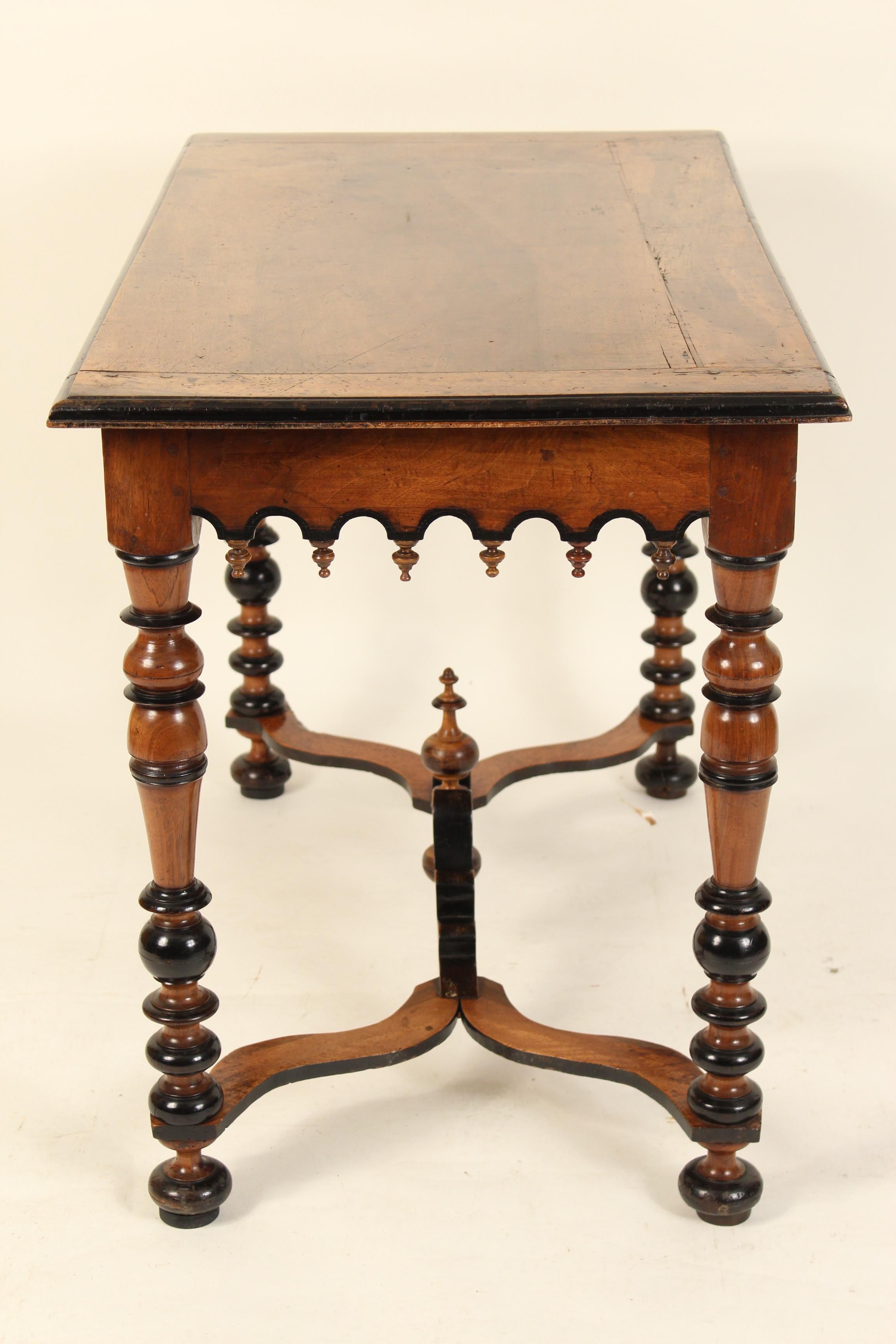 European Antique Louis XIV Style Walnut Writing / Occasional Table