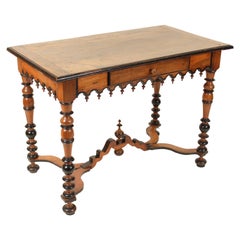 Antique Louis XIV Style Walnut Writing / Occasional Table