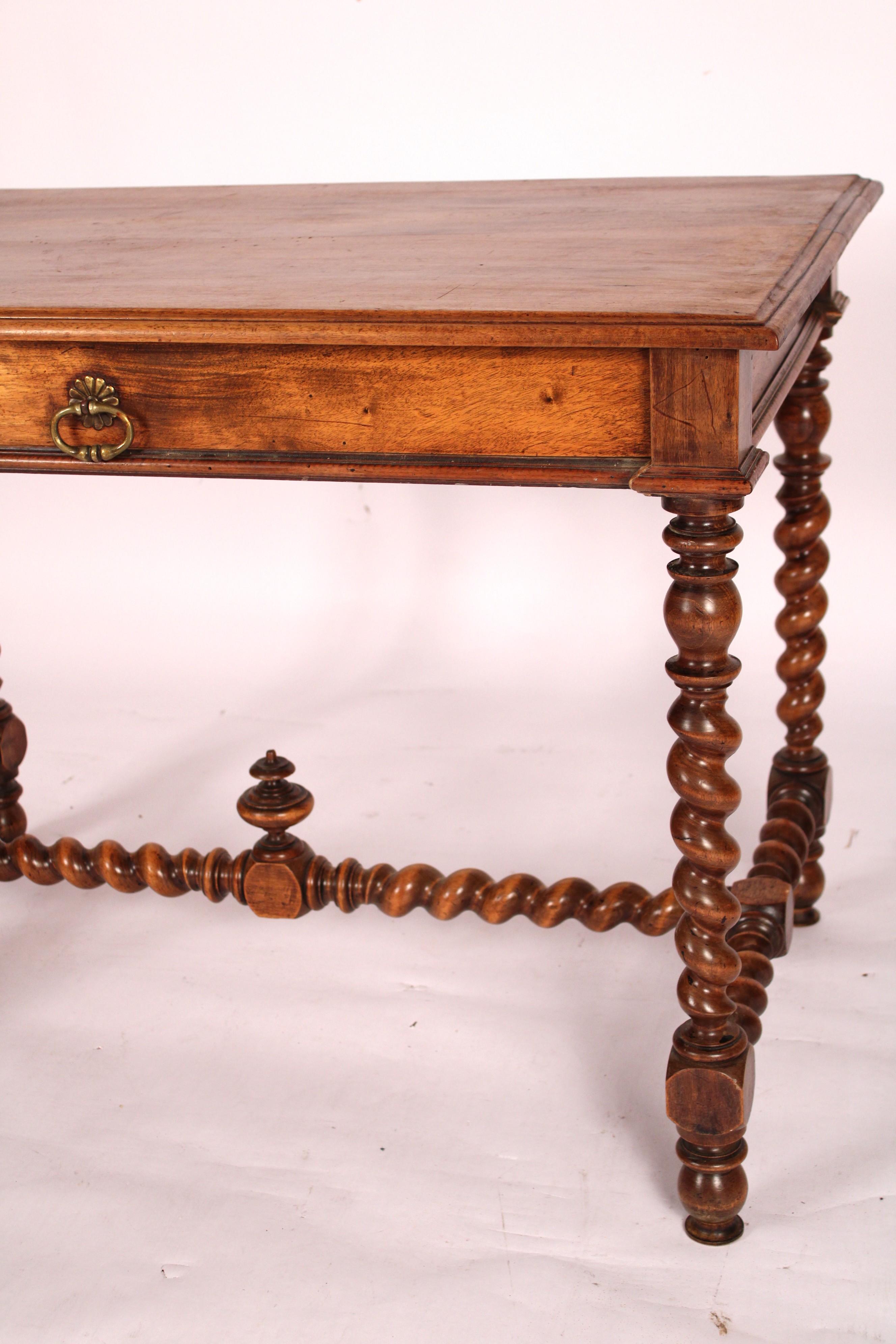Antique Louis XIV Style Walnut Writing Table For Sale 2