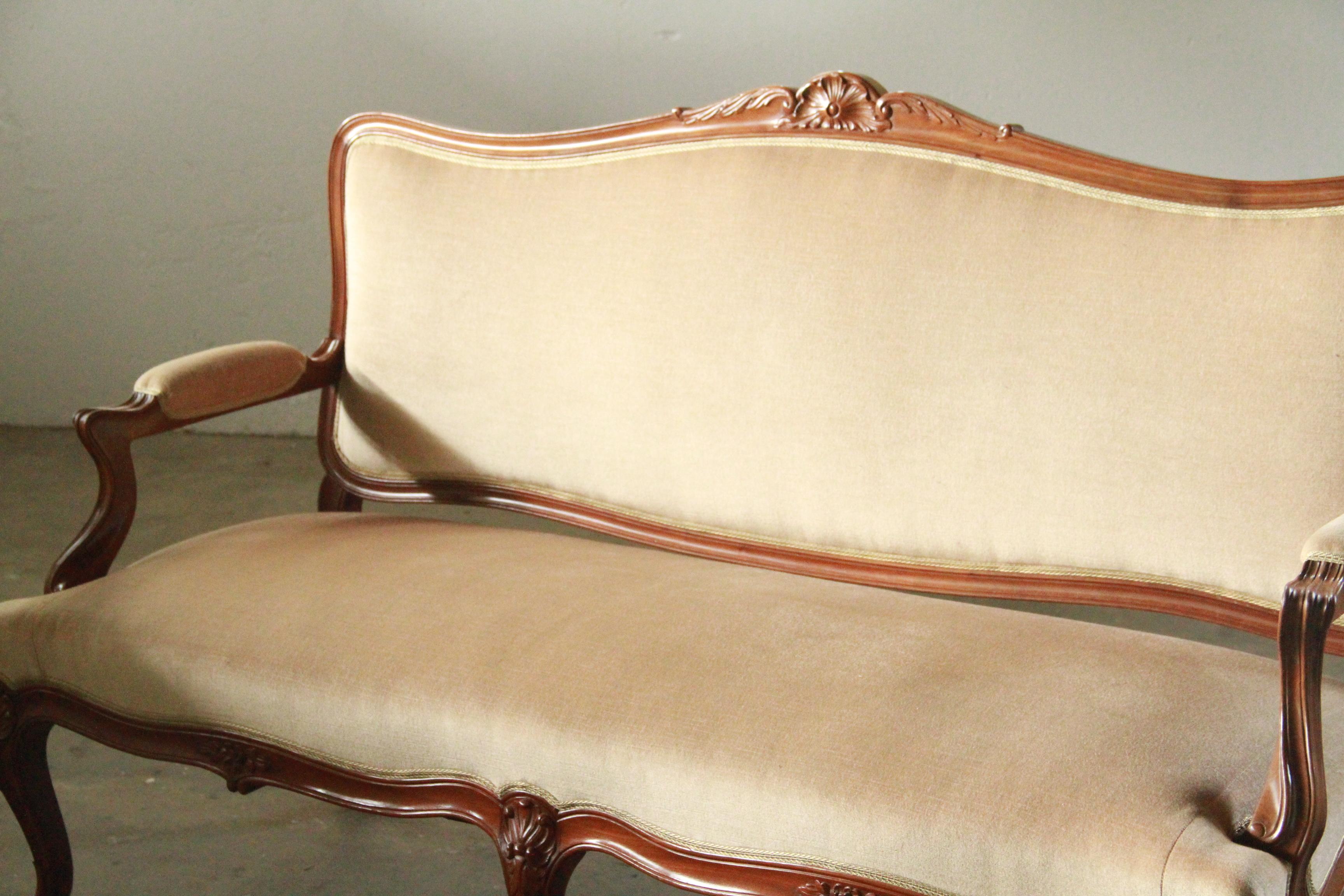 Canapé ancien Louis XV 18ème siècle, français en vente 10