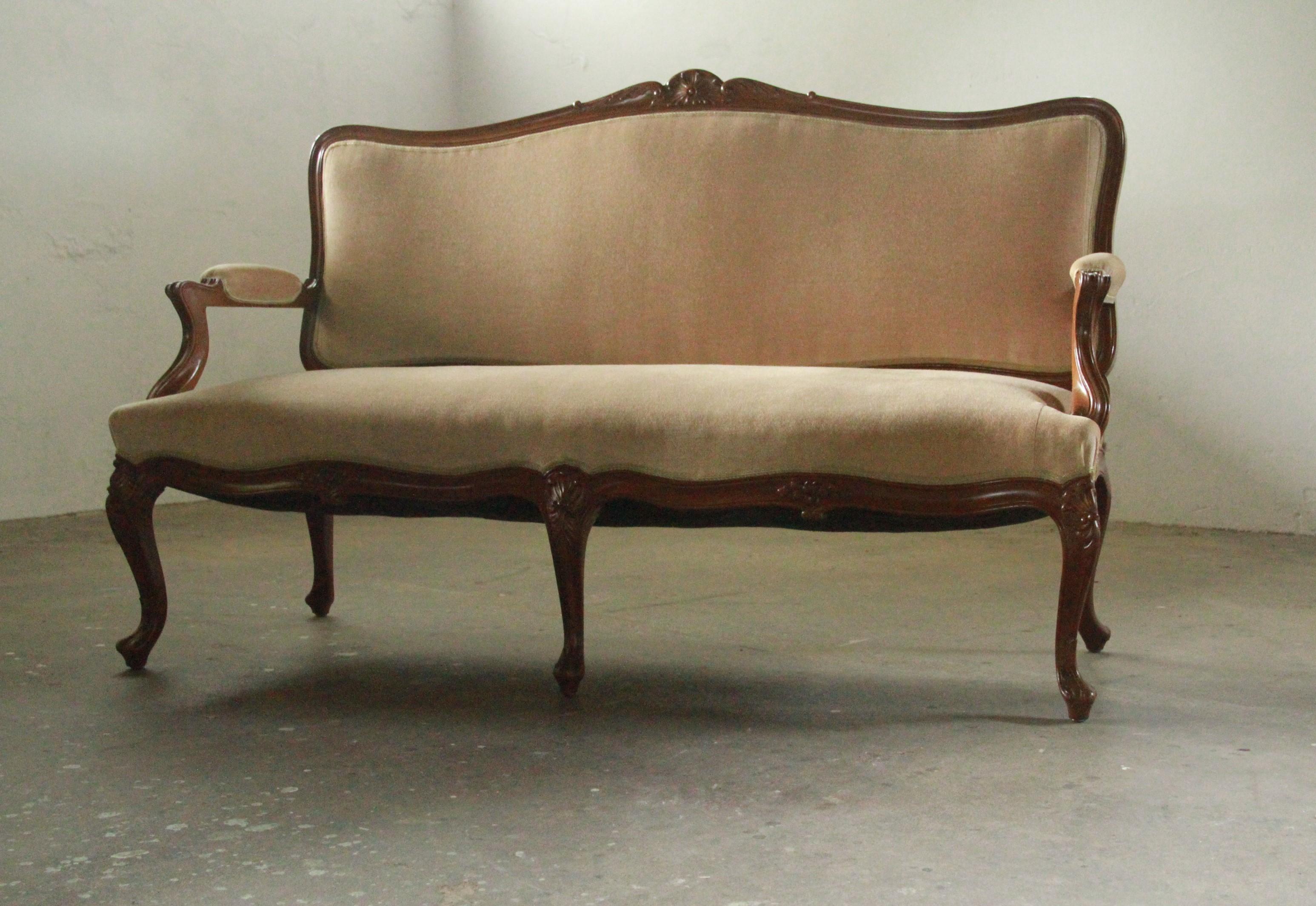 Danois Canapé ancien Louis XV 18ème siècle, français en vente