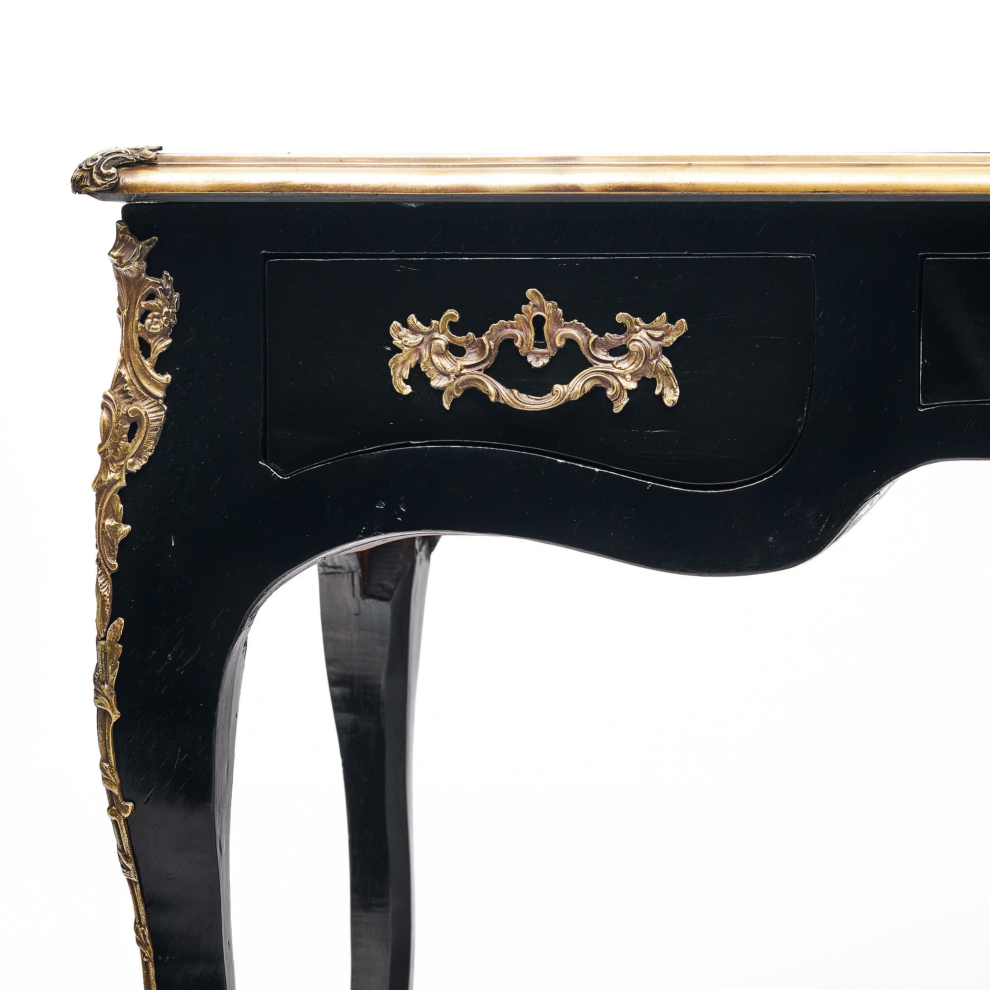Fin du XIXe siècle Bureau Plat de bureau ancien Louis XV en vente