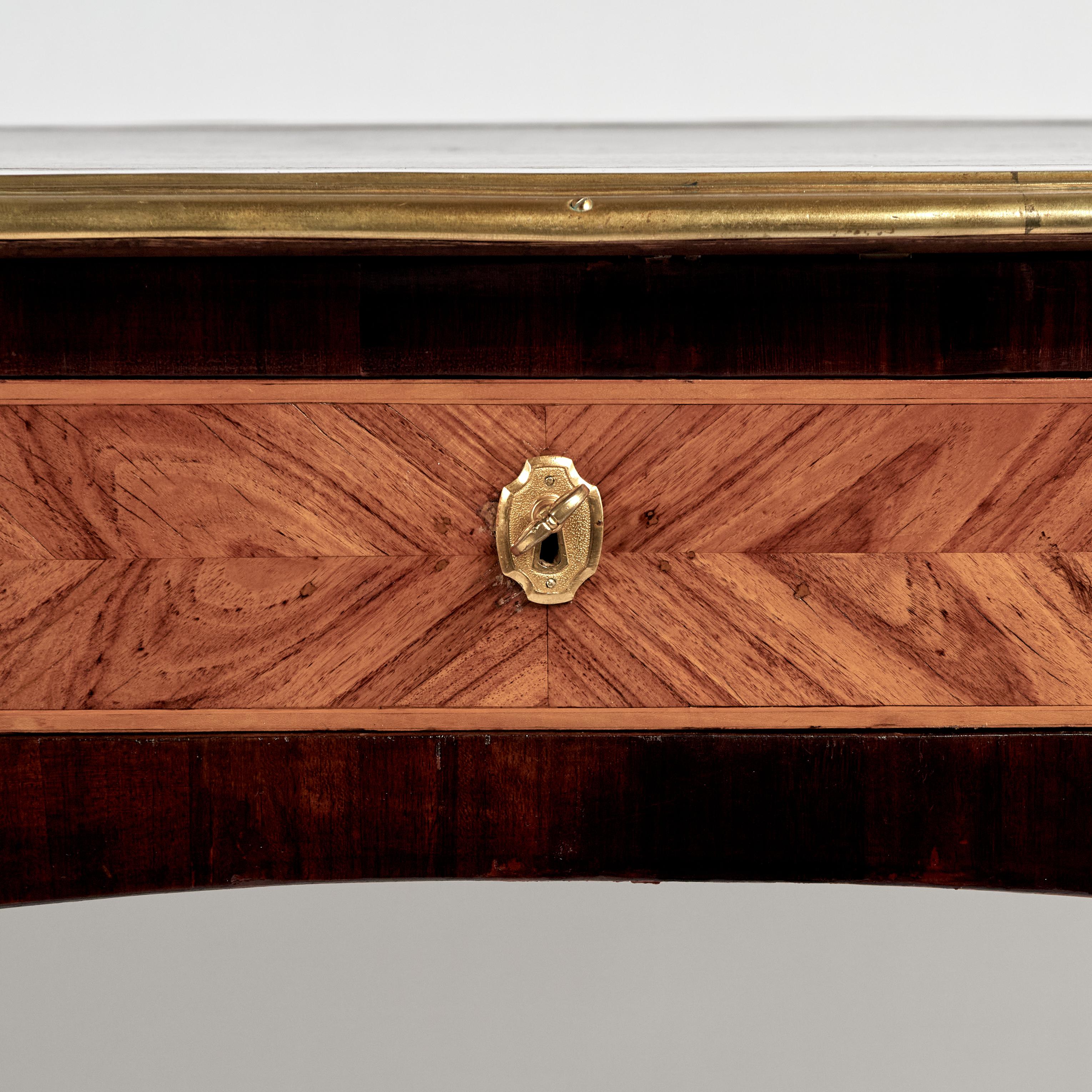 Antique Louis XV Bureau Plat or Leather Top Desk For Sale 2