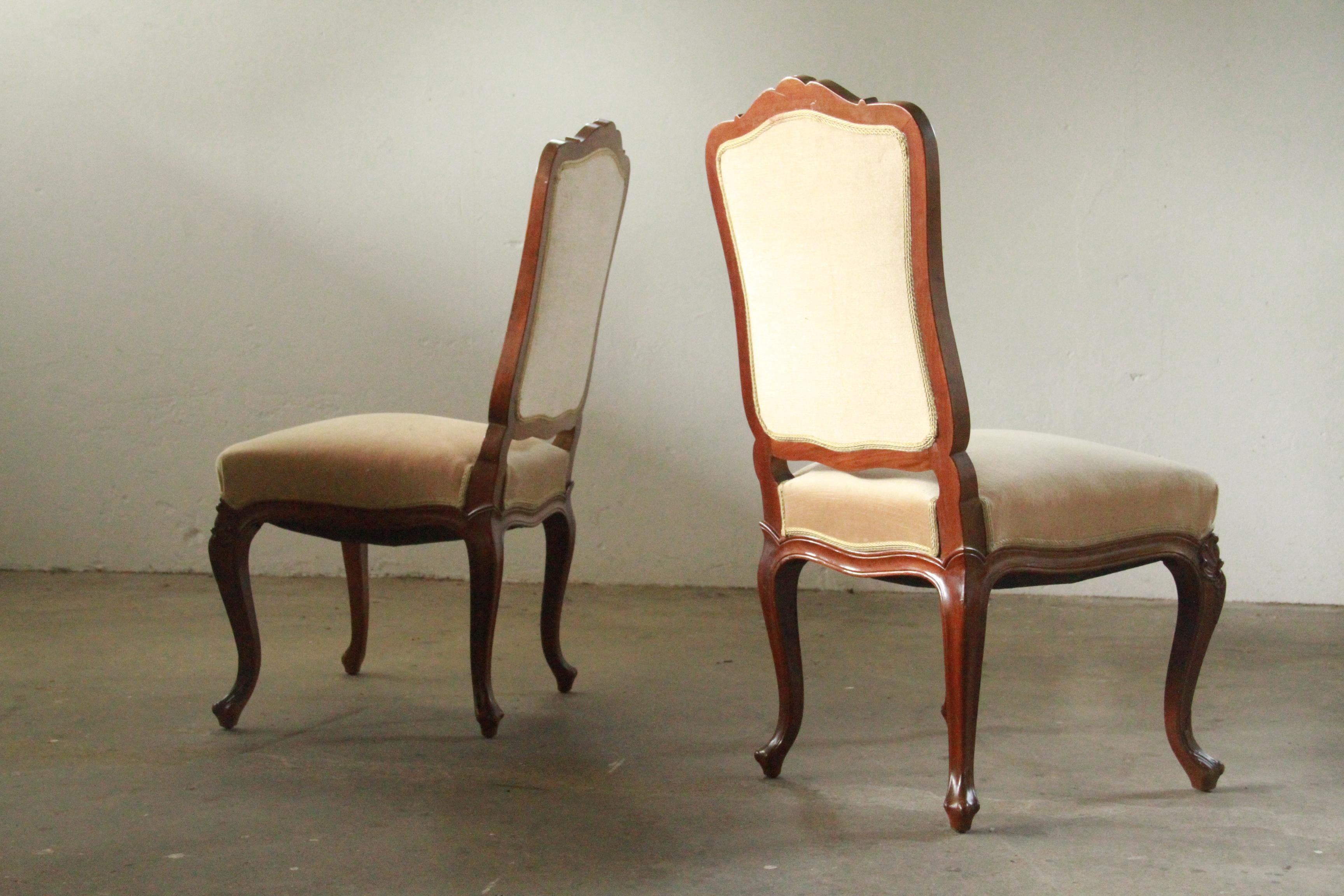 Antique Louis XV Chairs, French For Sale 4