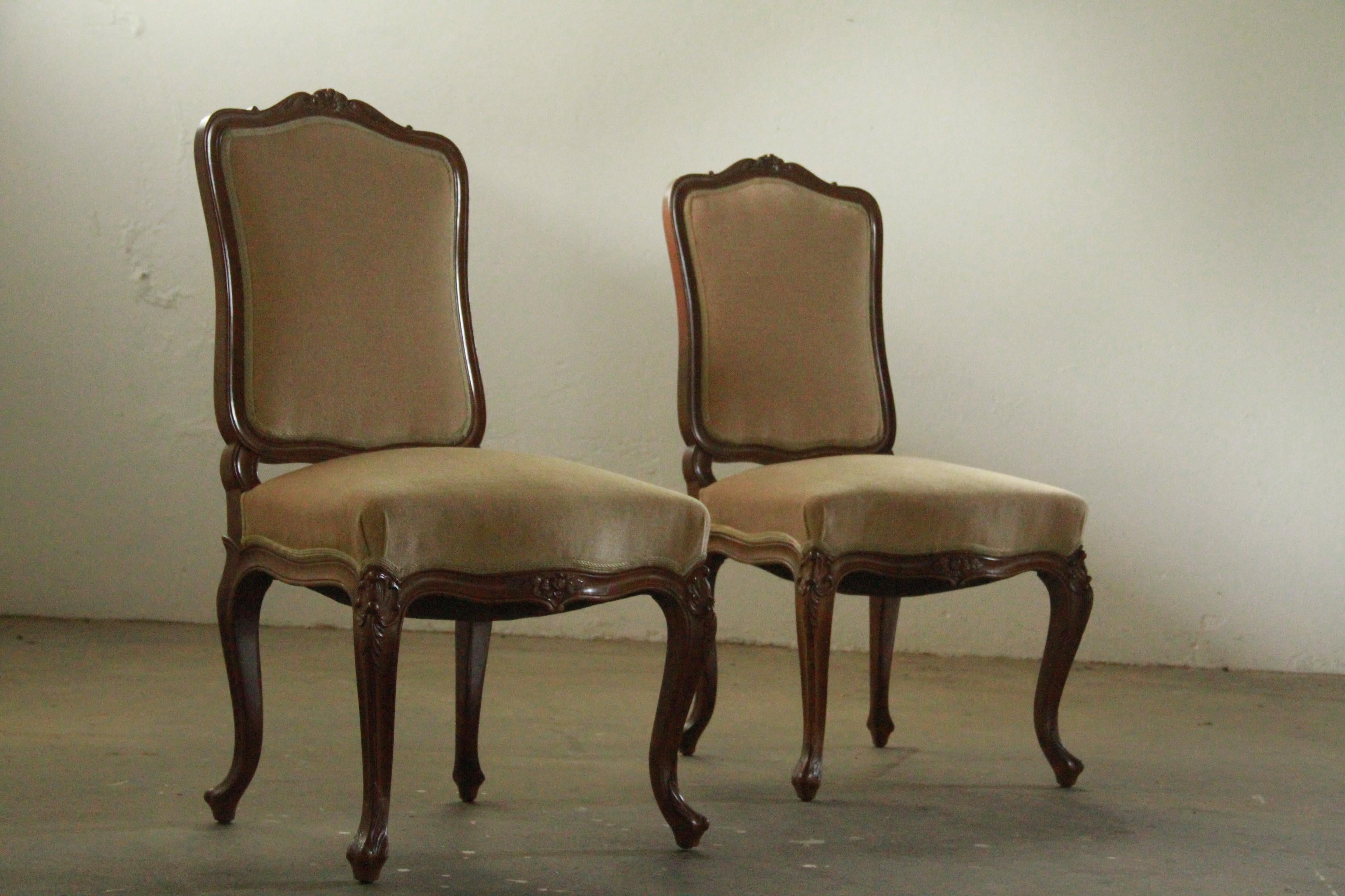 Baroque Antique Louis XV Chairs, French For Sale