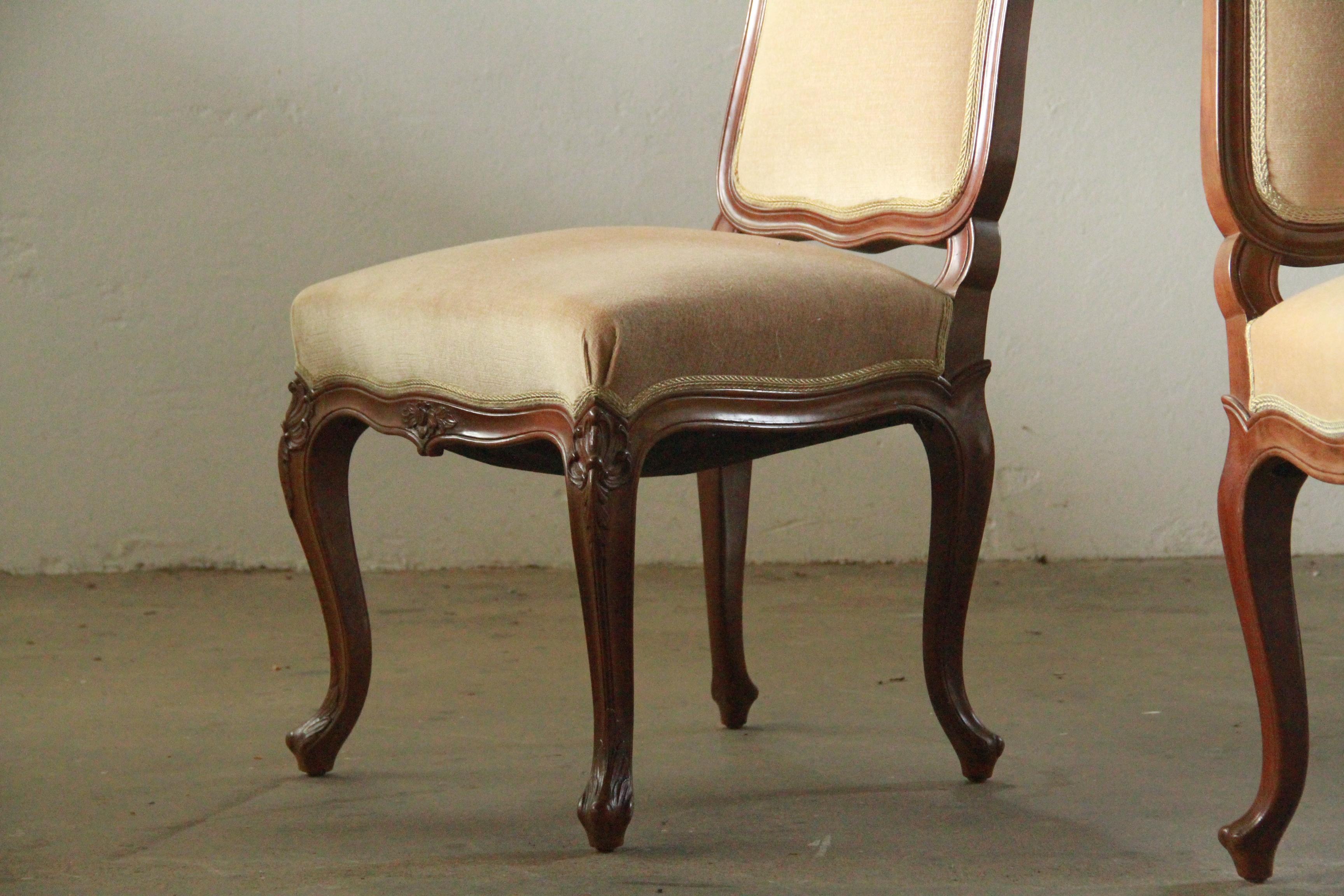 Antique Louis XV Chairs, French For Sale 1