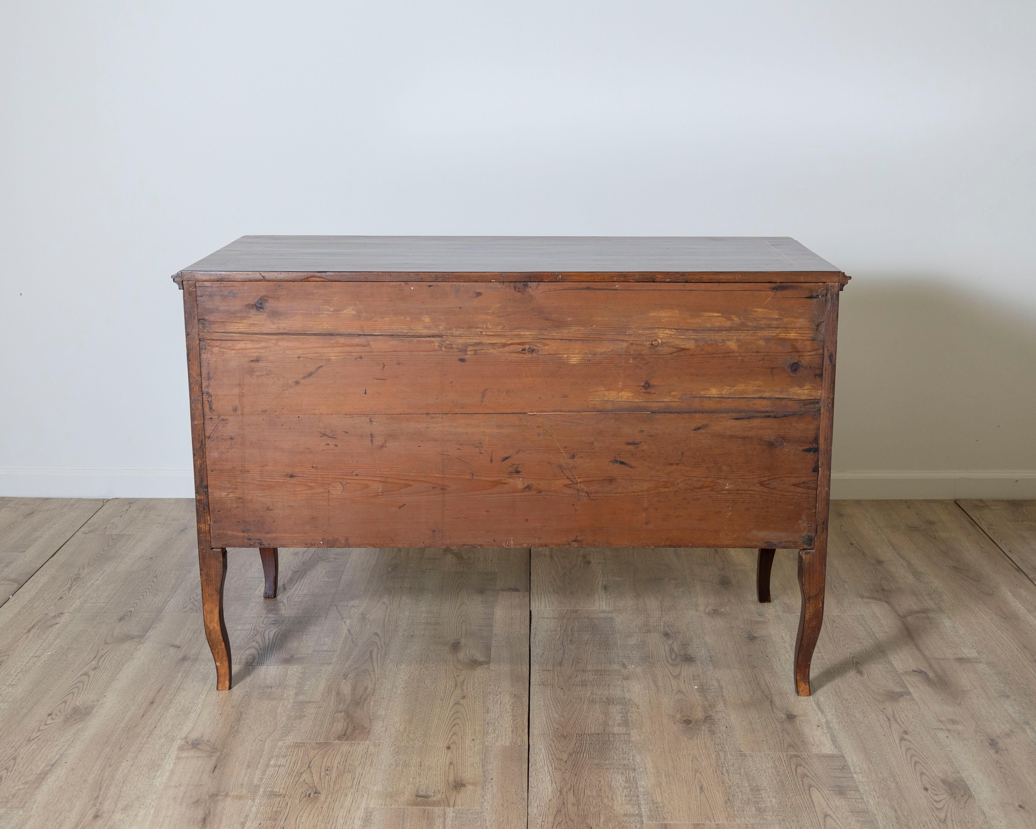 Antique Louis XV Chest Of Drawers with Marquetry - Italy 18th en venta 1