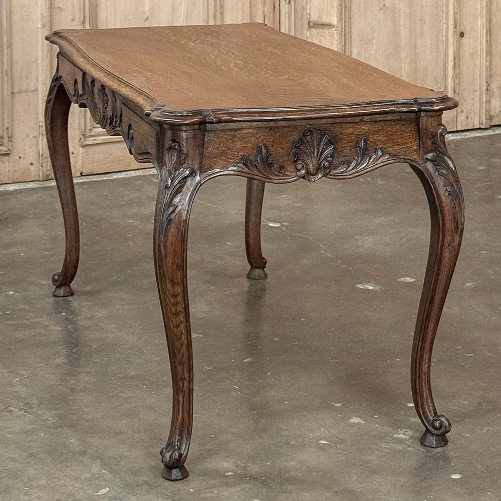 Antique Louis XV Country French Oak Coffee Table For Sale 5