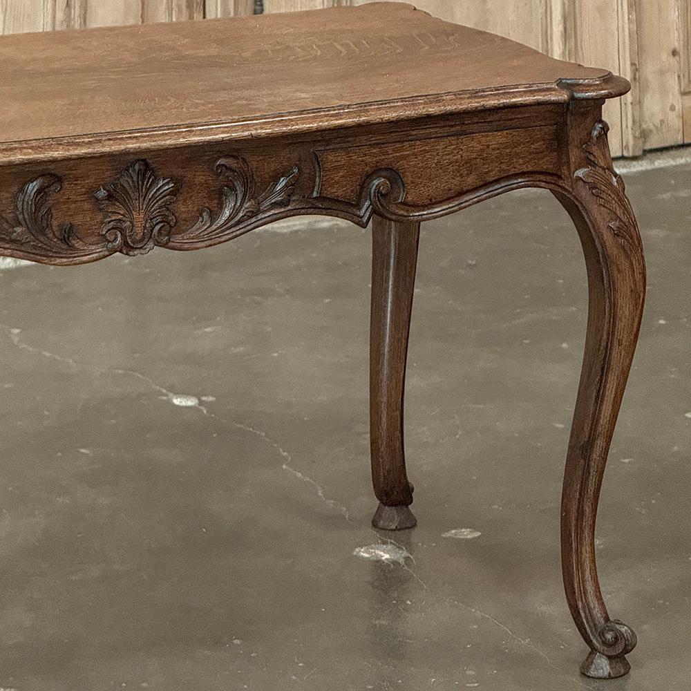 Antique Louis XV Country French Oak Coffee Table For Sale 3