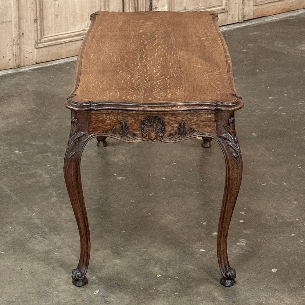 Antique Louis XV Country French Oak Coffee Table For Sale 4