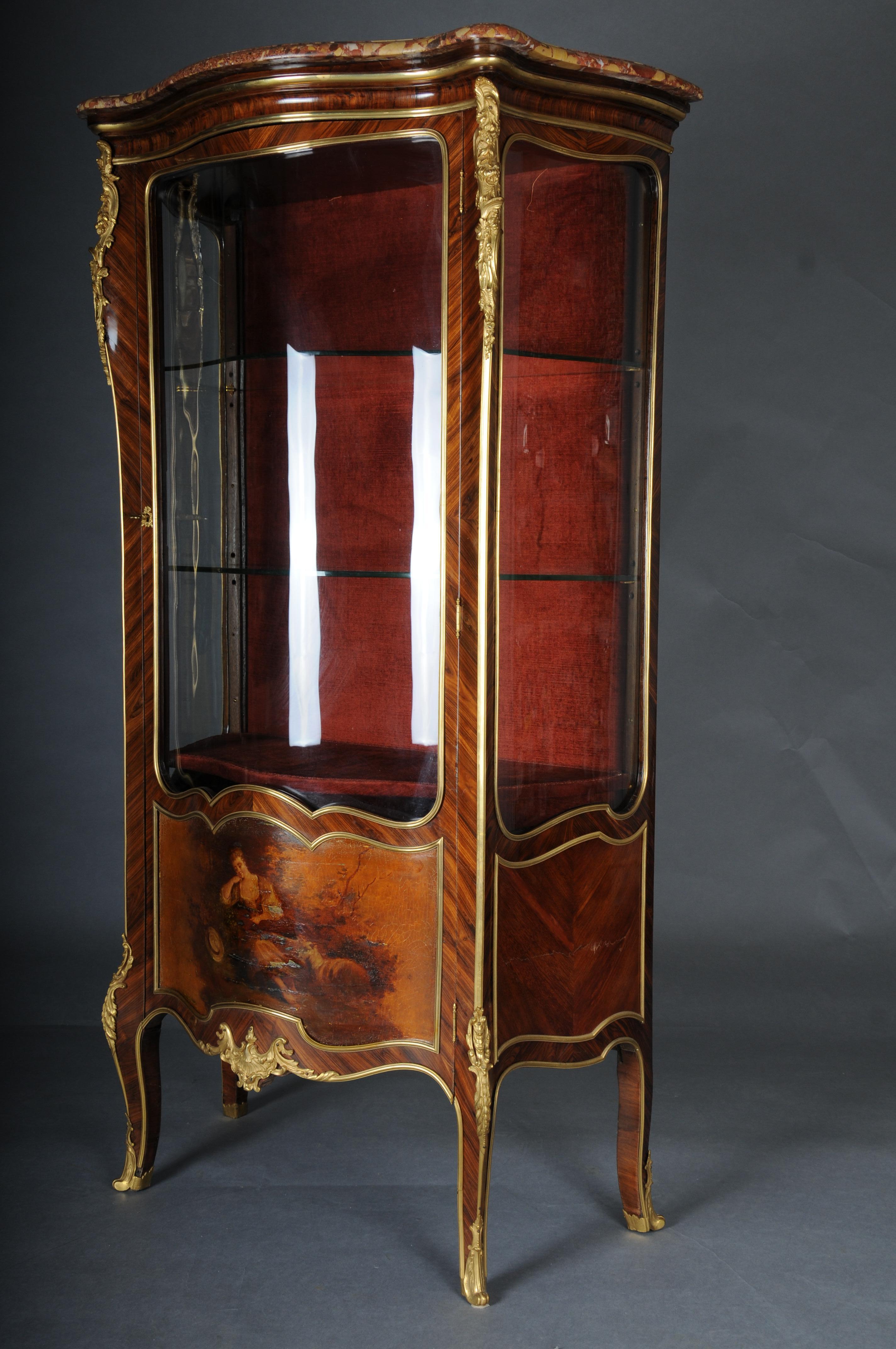 French Antique Louis XV display cabinet Napoleon III, Paris, around 1880 For Sale