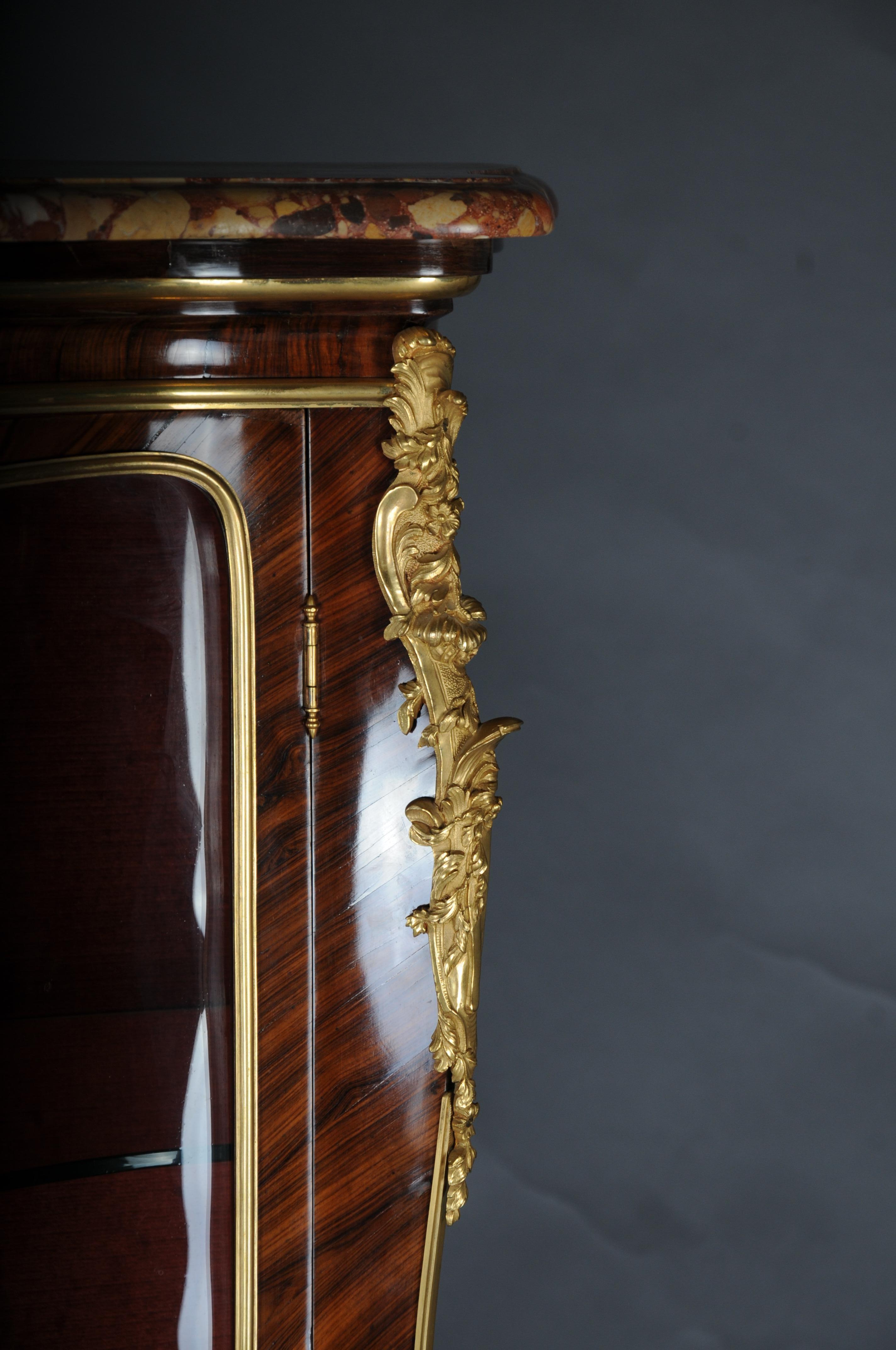 Bronze Antique Louis XV display cabinet Napoleon III, Paris, around 1880 For Sale