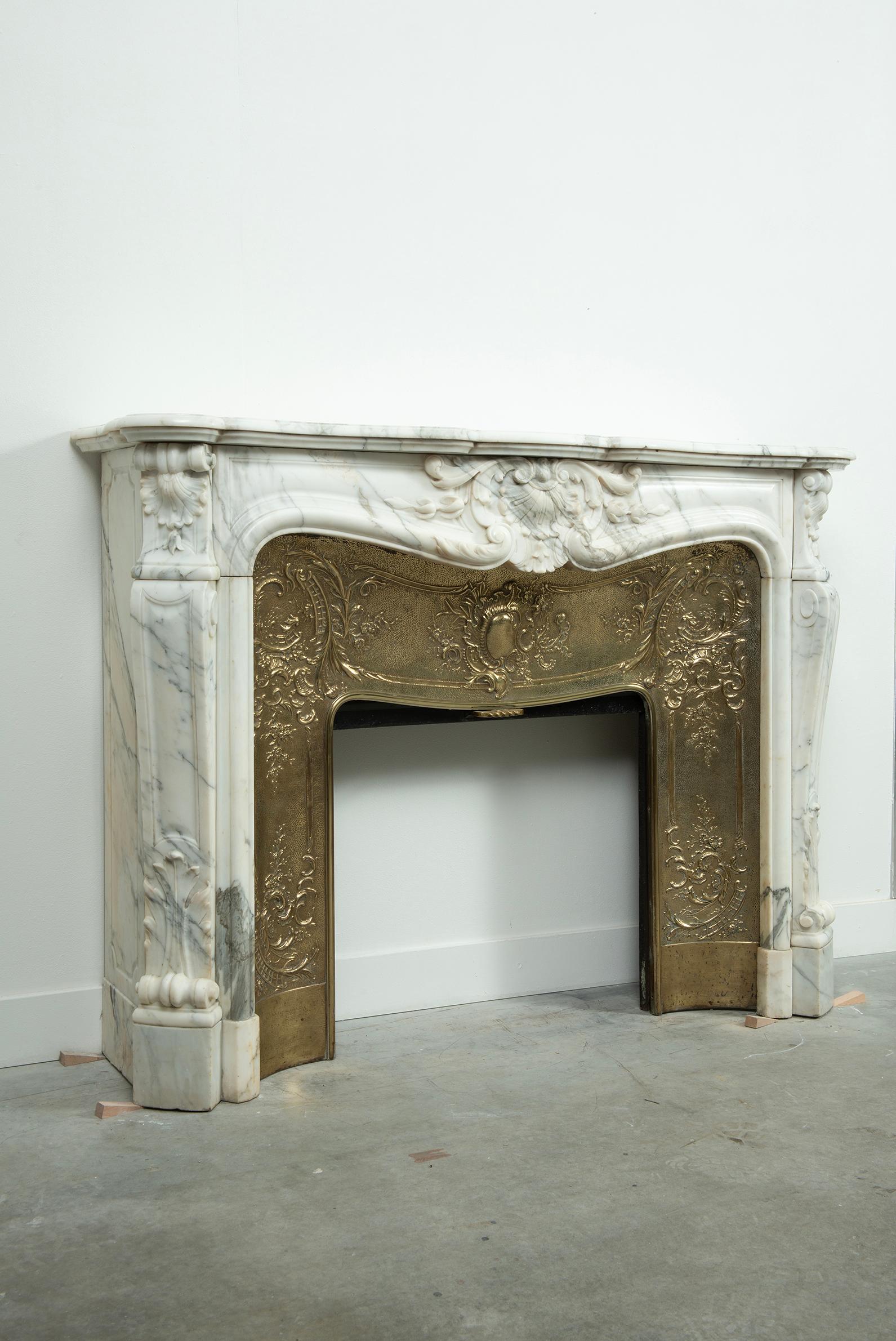 Antique Louis XV Fireplace Mantel For Sale 11