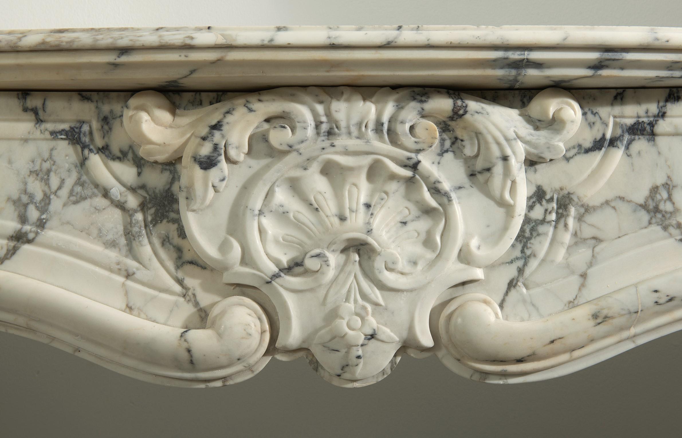 Antique Louis XV Fireplace Mantel For Sale 11
