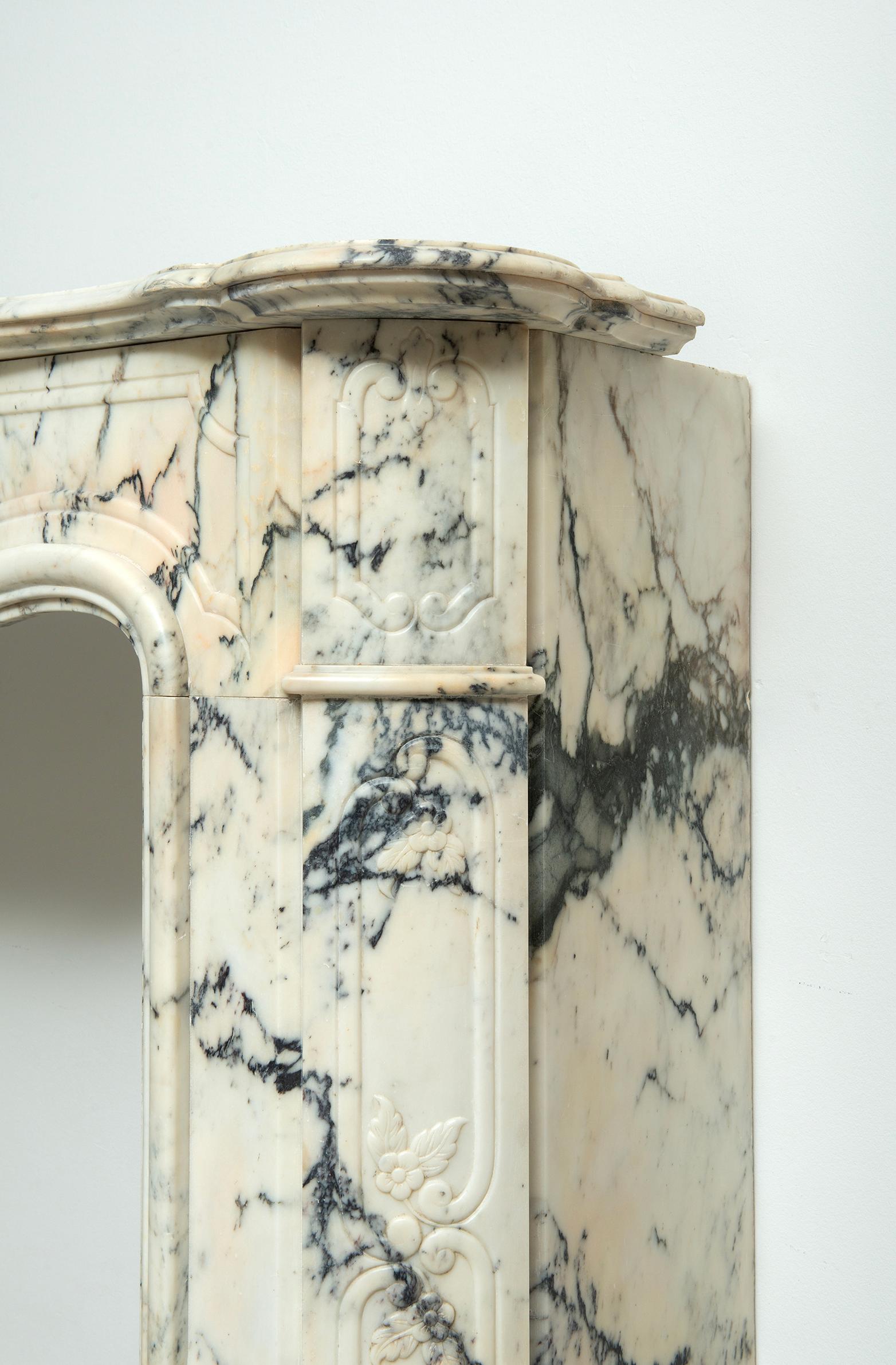 European Antique Louis XV Fireplace Mantel For Sale
