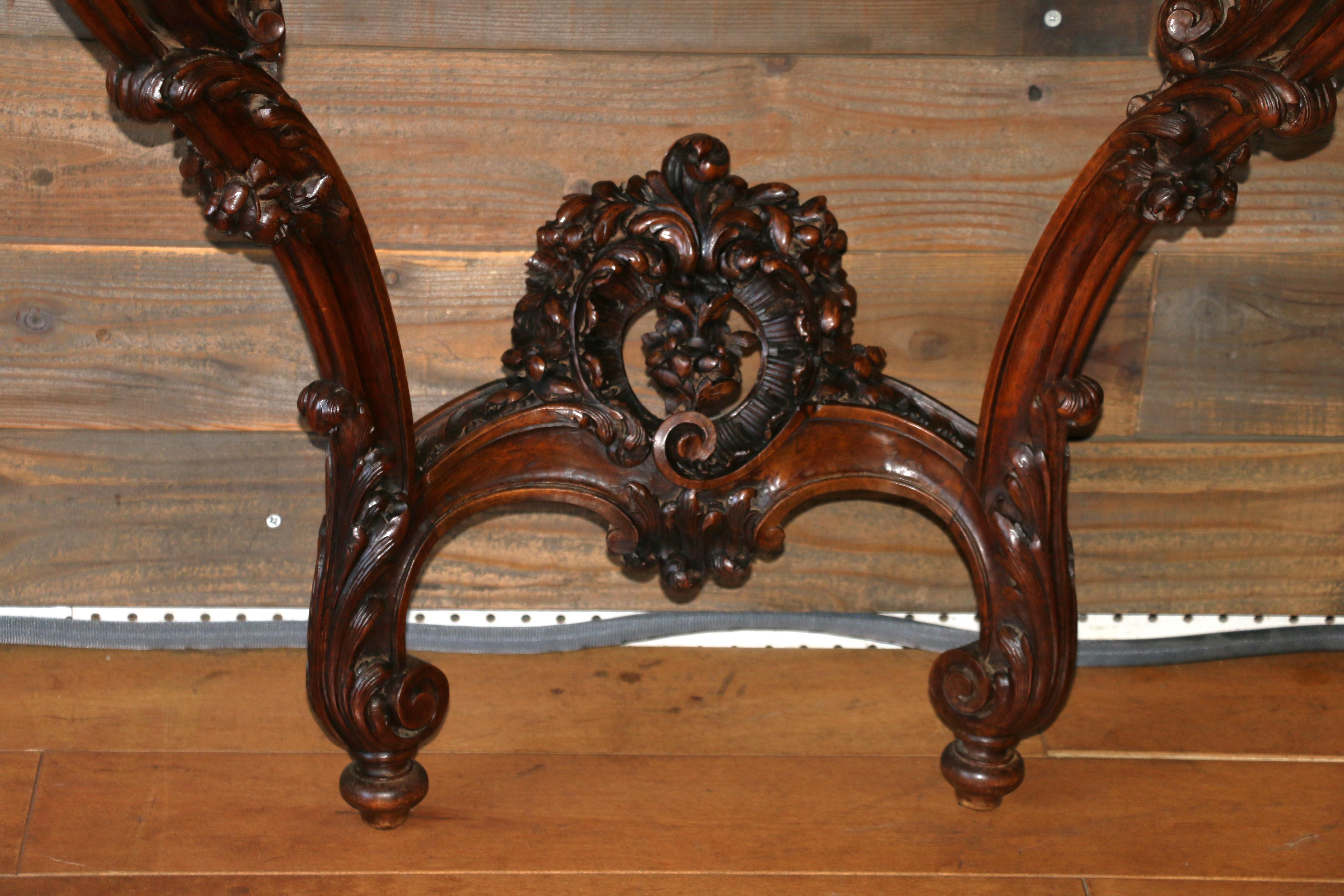Antique Louis XV French Console Table With Mirror Set For Sale 8