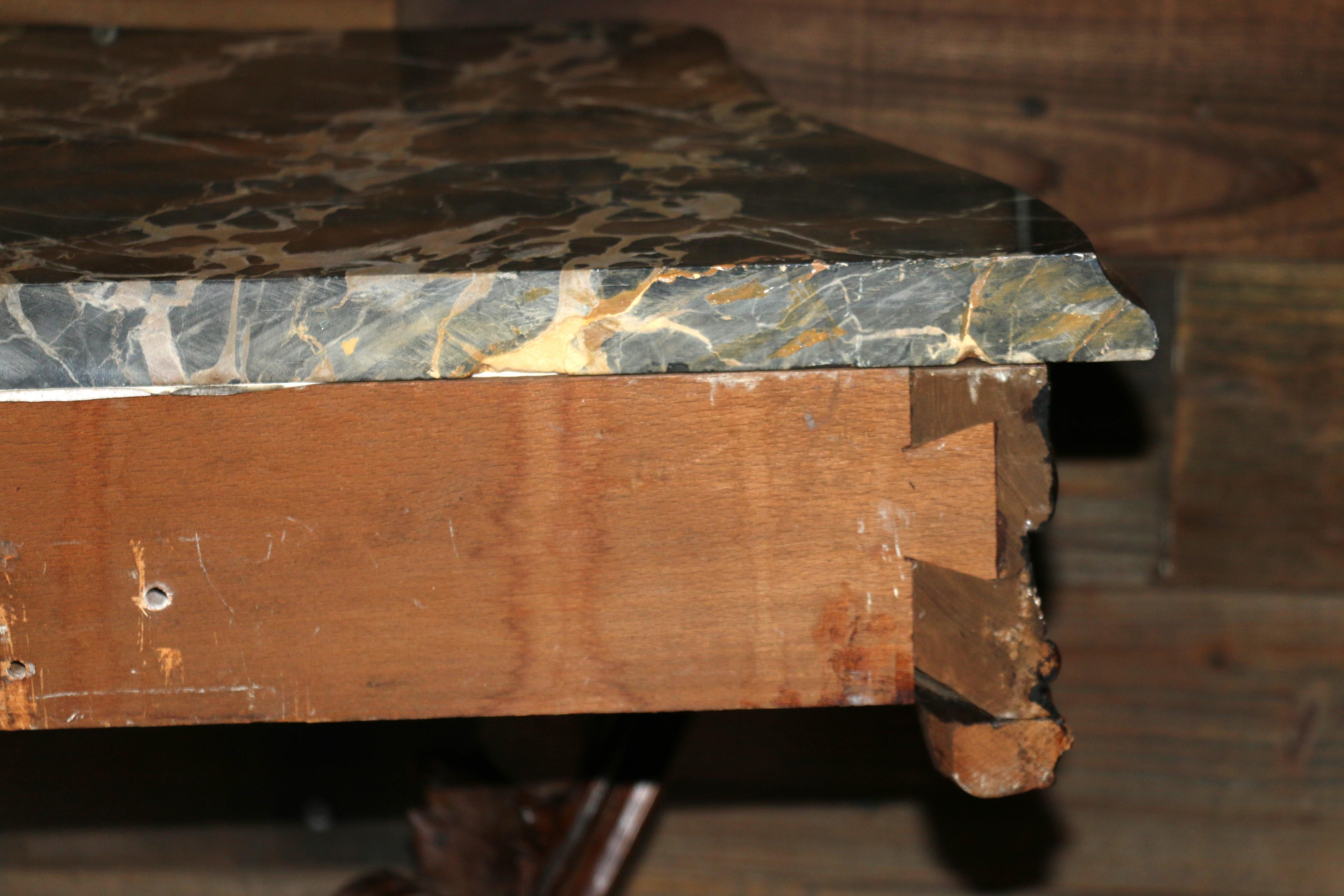 Antique Louis XV French Console Table With Mirror Set For Sale 10