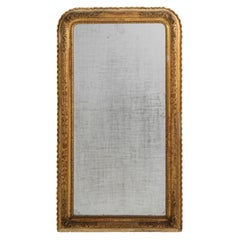 Antique Louis XV Giltwood Mirror, Rectangular Frame, France, 1880s