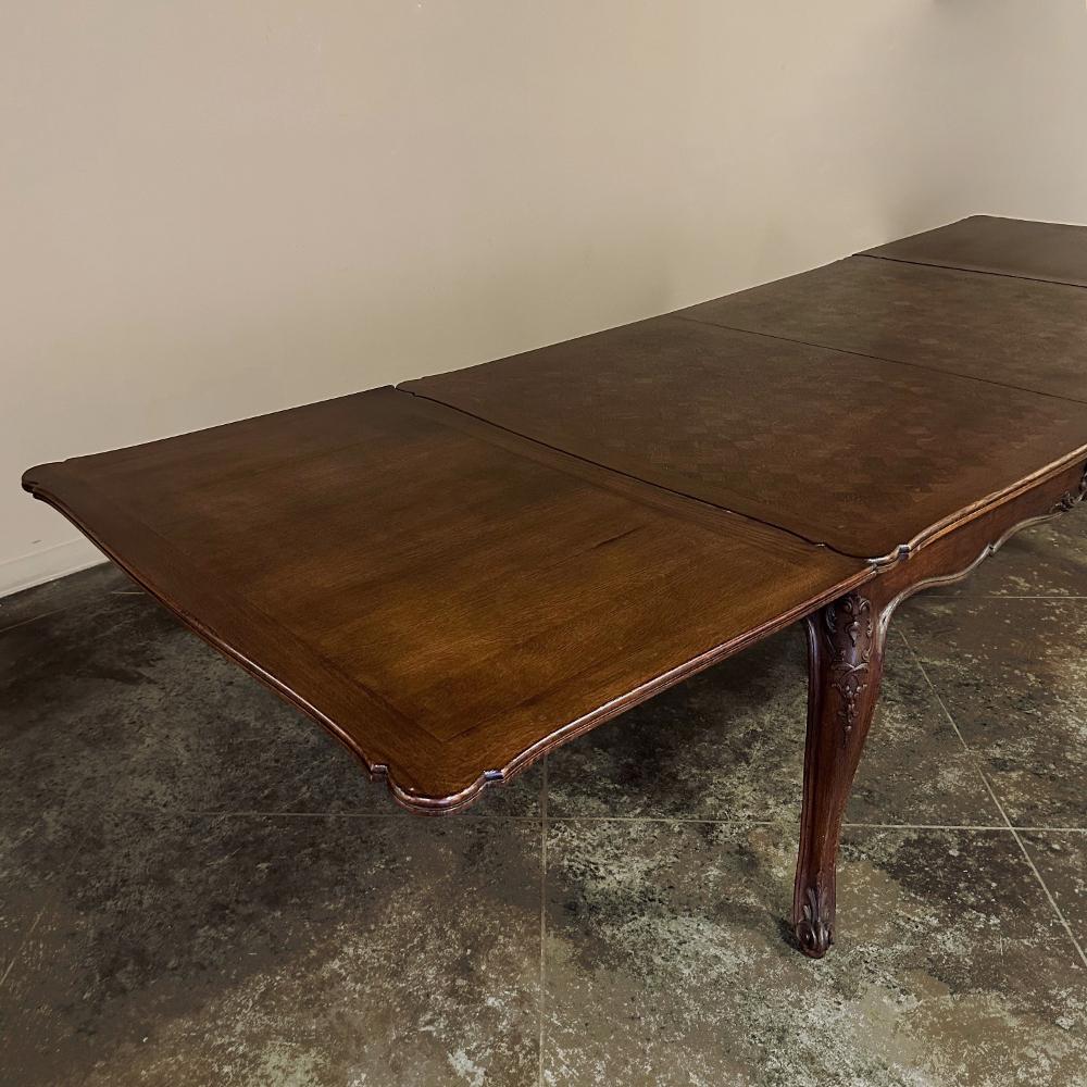 Antique Louis XV Grand Draw Leaf Banquet Table For Sale 3