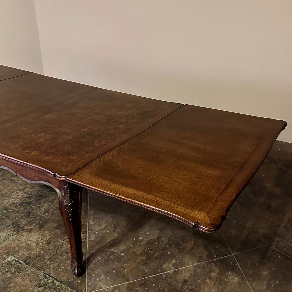 Antique Louis XV Grand Draw Leaf Banquet Table For Sale 4