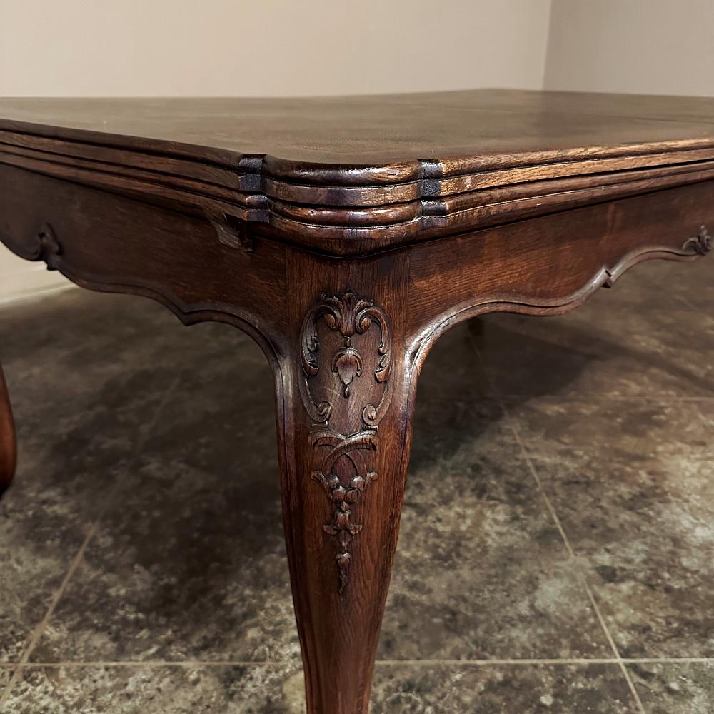 Antique Louis XV Grand Draw Leaf Banquet Table For Sale 10