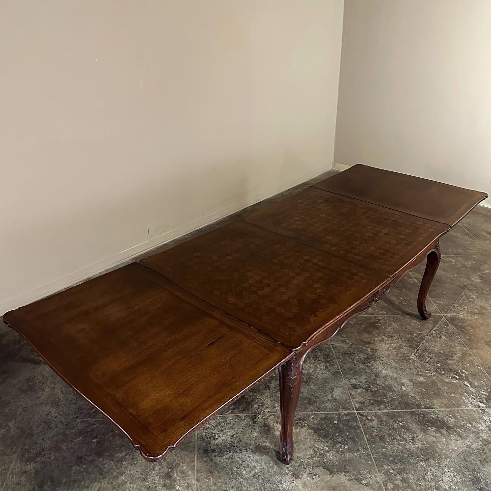 Antique Louis XV Grand Draw Leaf Banquet Table For Sale 2