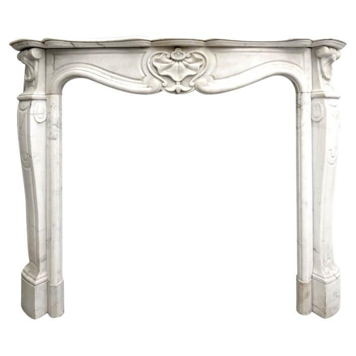 Antique Louis XV marble fireplace mantle 19th Century