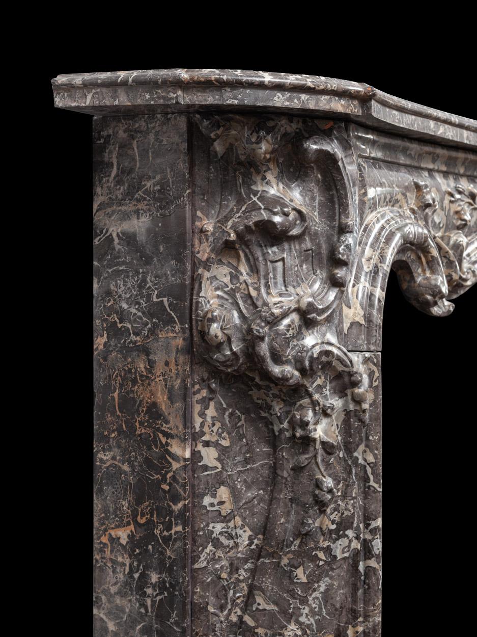 French Antique Louis XV Marble Mantel