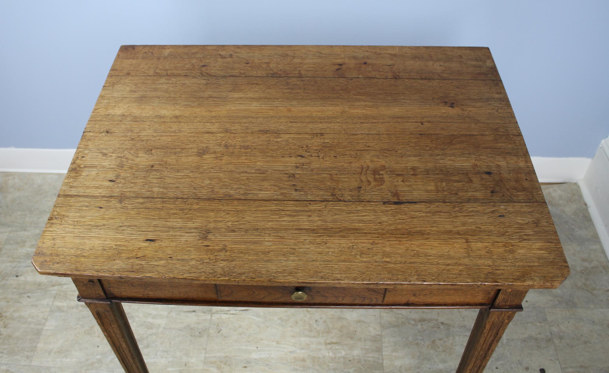 19th Century Antique Louis XV Oak Side Table