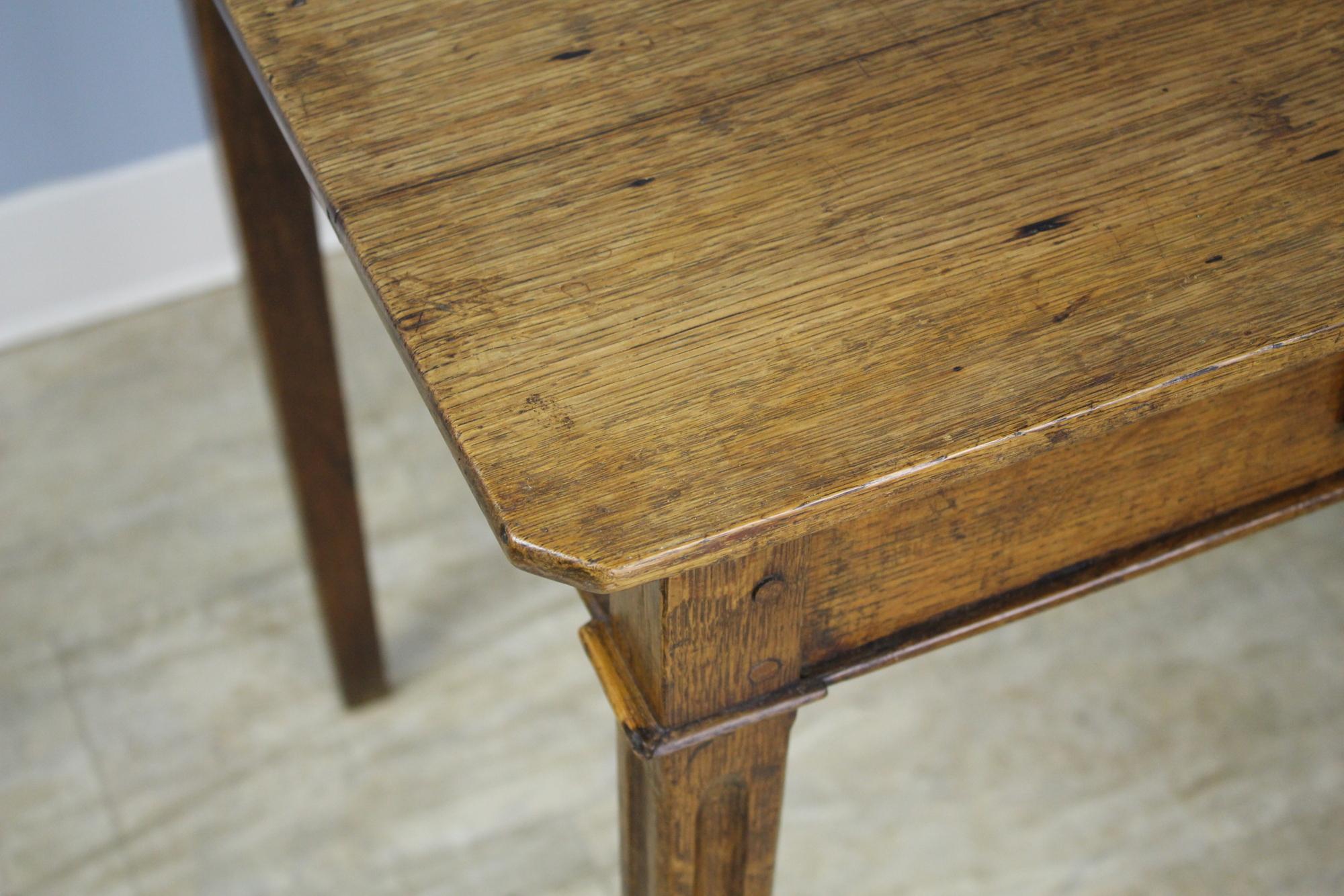 Antique Louis XV Oak Side Table 1