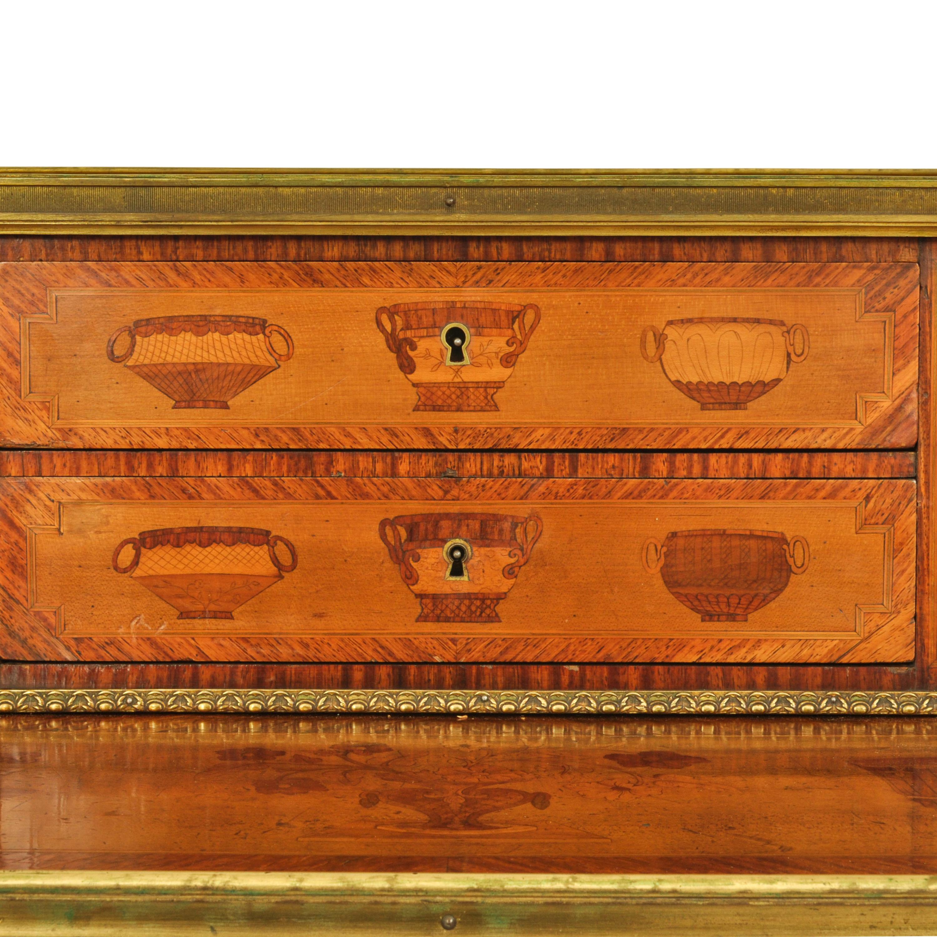 Antique Louis XV Ormolu Marquetry Bonheur Du Jour Desk Roger Vandercruse 1780  For Sale 6