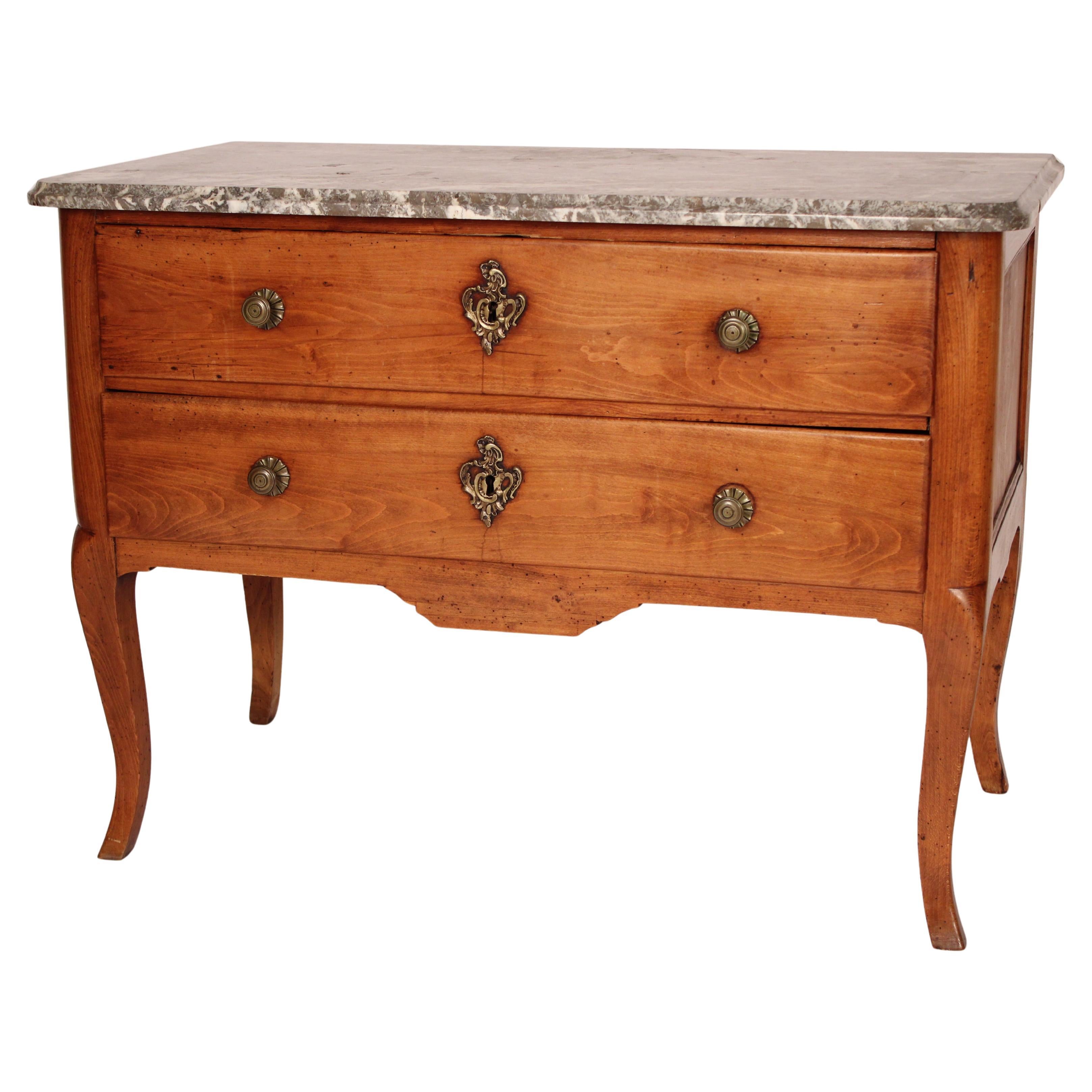 Antike Louis XV Provincial Stil Buche Holz Kommode im Angebot