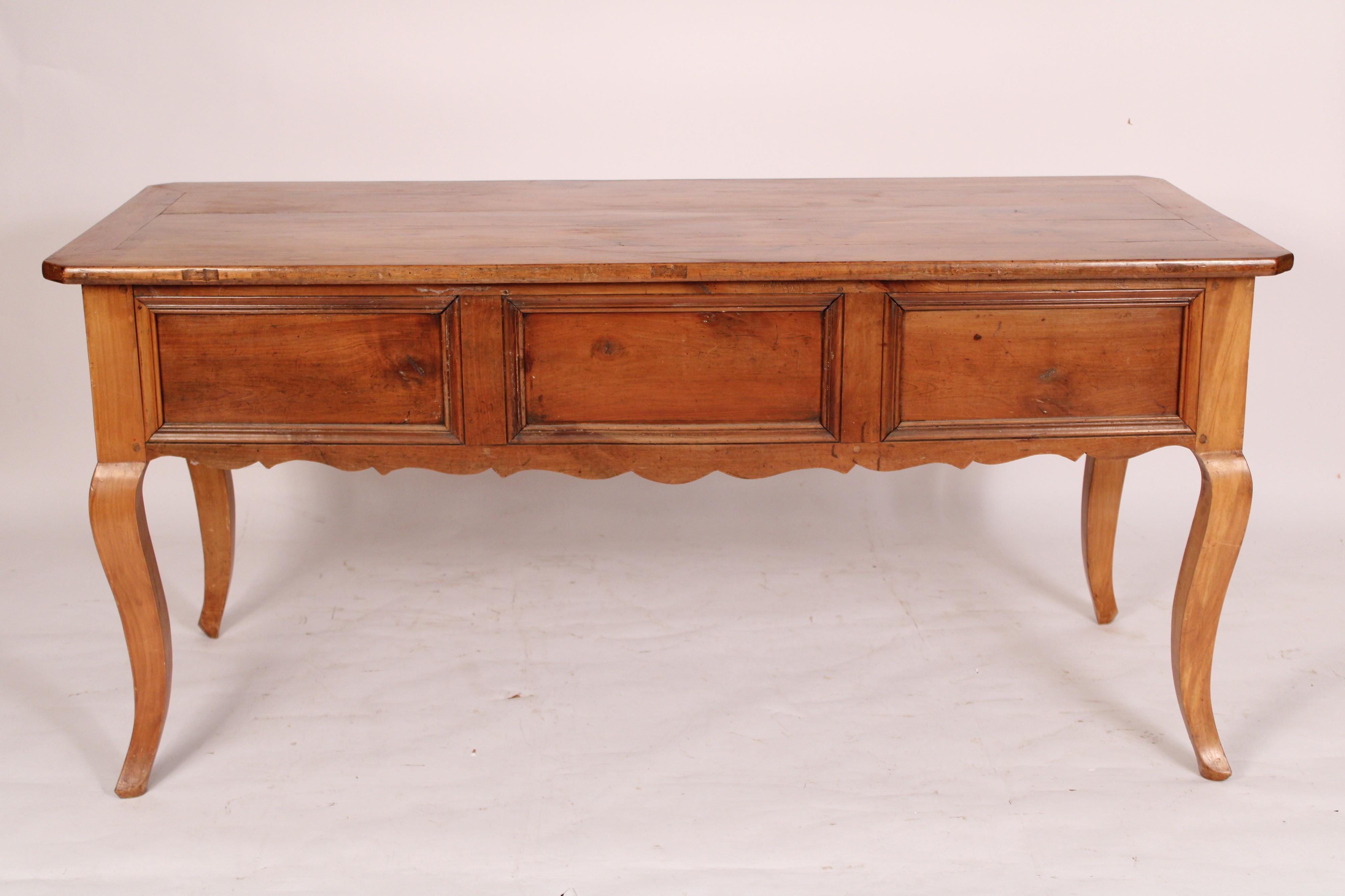 Antique Louis XV Provincial Style Fruit Wood Desk In Good Condition For Sale In Laguna Beach, CA