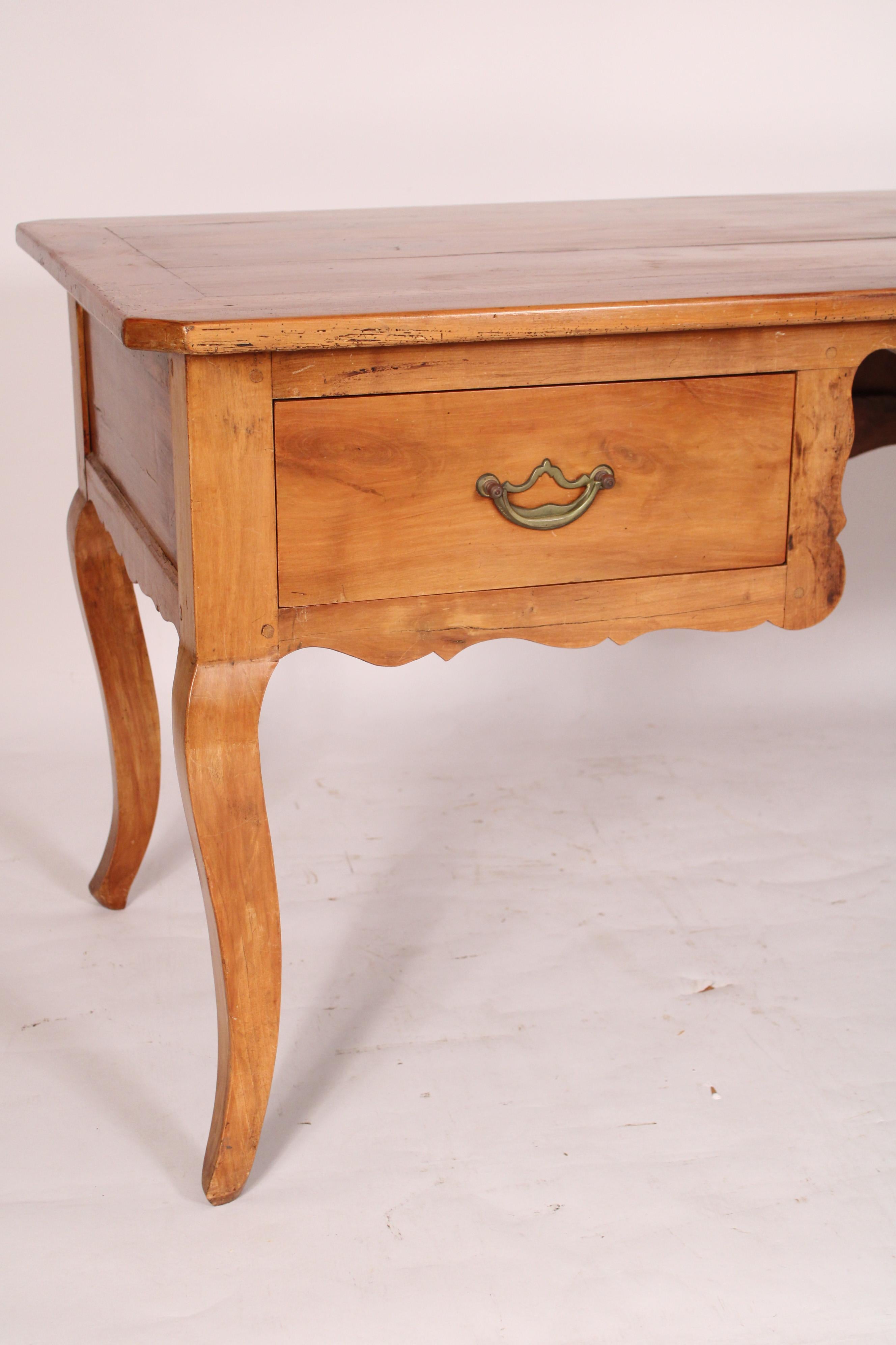 Antique Louis XV Provincial Style Fruit Wood Desk For Sale 1