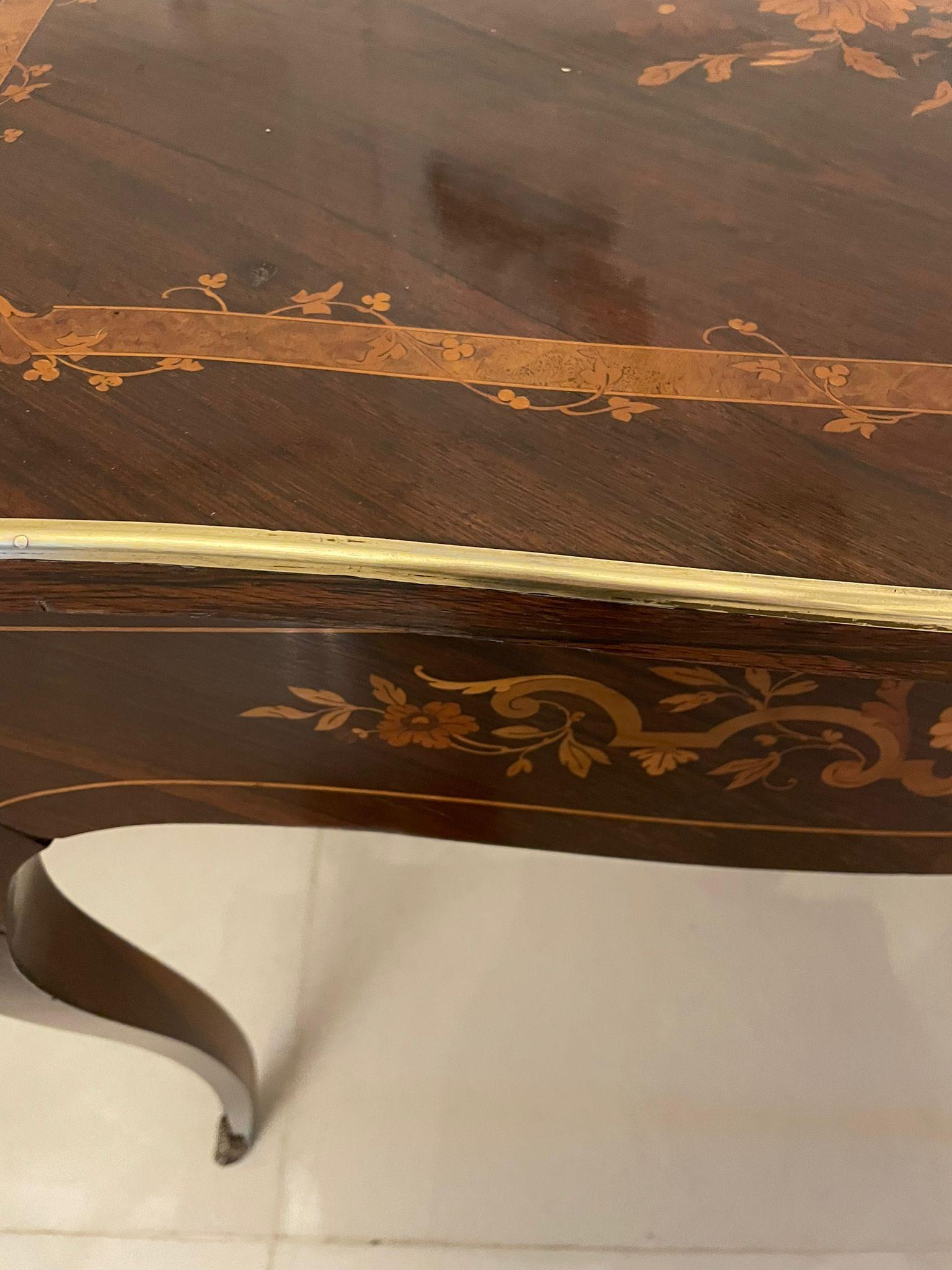 Antique Louis XV Quality French Rosewood Marquetry Inlaid Centre Table For Sale 8