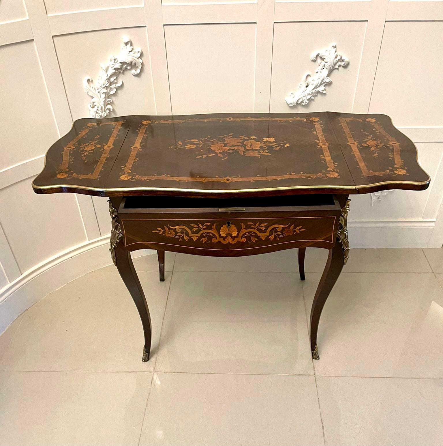 Antique Louis XV Quality French Rosewood Marquetry Inlaid Centre Table For Sale 9