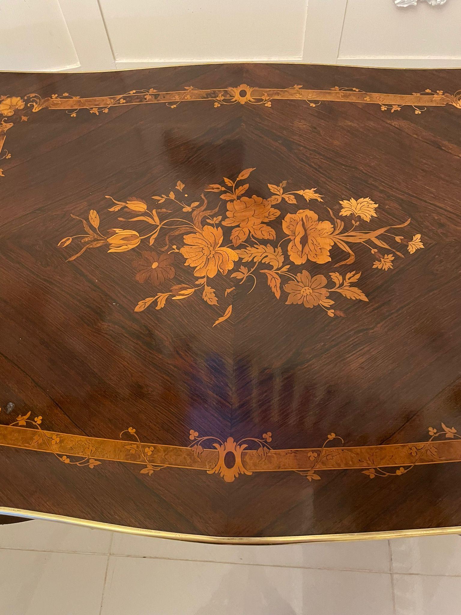 Antique Louis XV Quality French Rosewood Marquetry Inlaid Centre Table For Sale 10