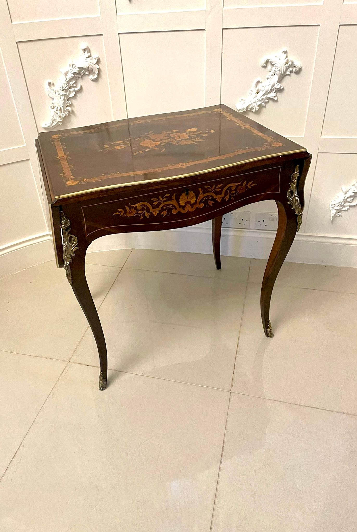 Antique Louis XV Quality French Rosewood Marquetry Inlaid Centre Table For Sale 11
