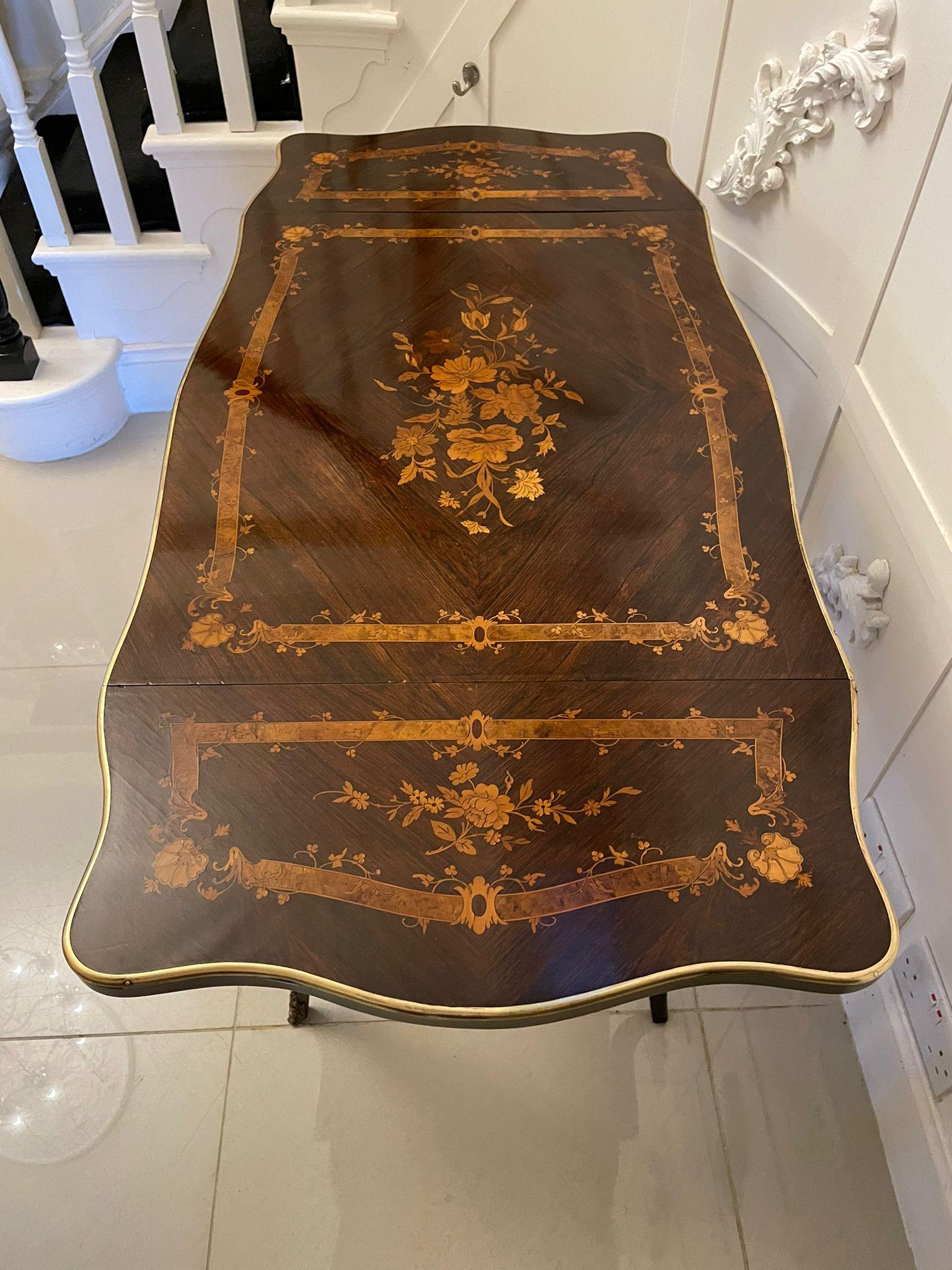Antique Louis XV Quality French Rosewood Marquetry Inlaid Centre Table For Sale 13