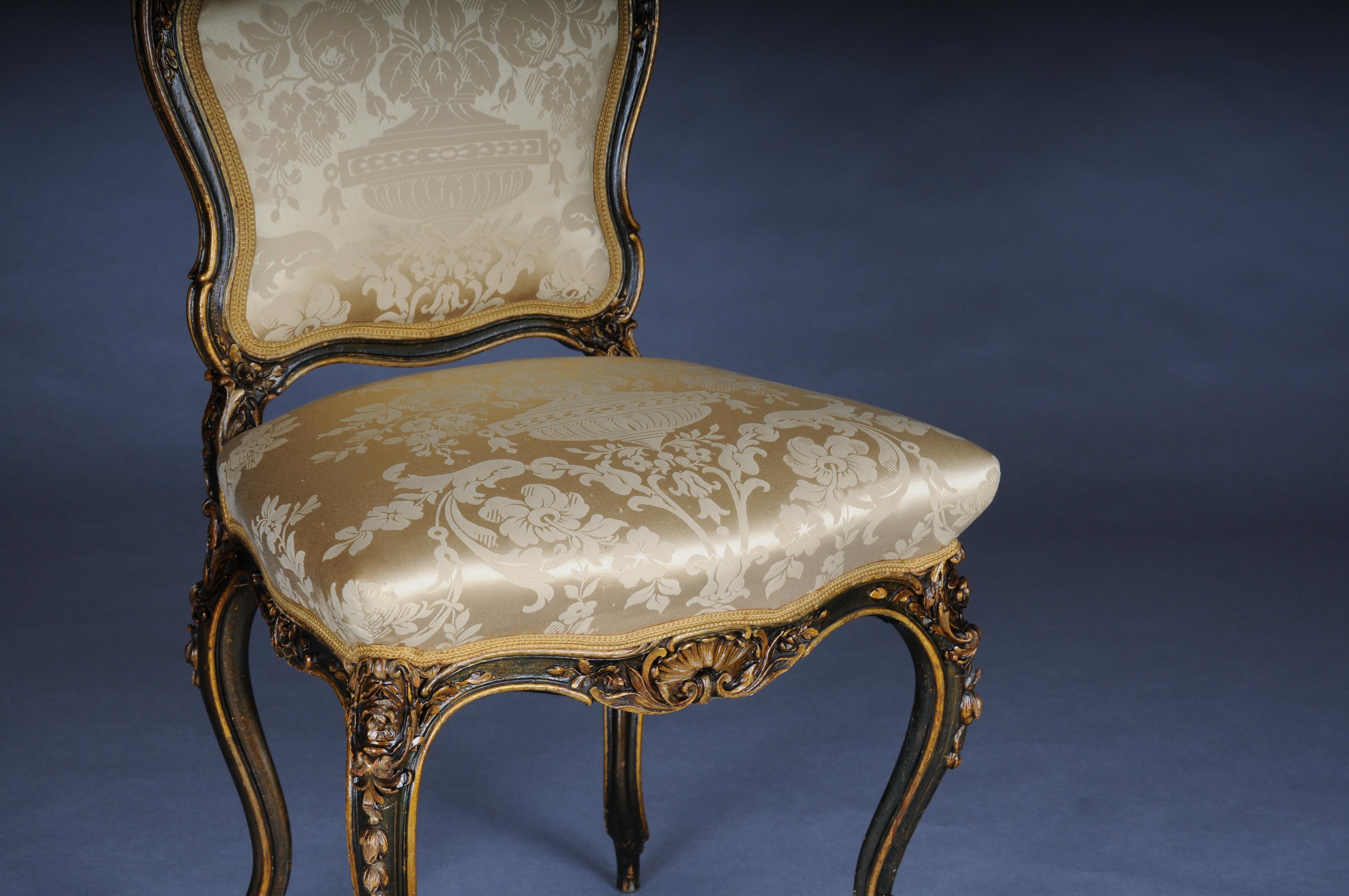 Antica poltrona da salotto Luigi XV, circa 1870. in vendita 8