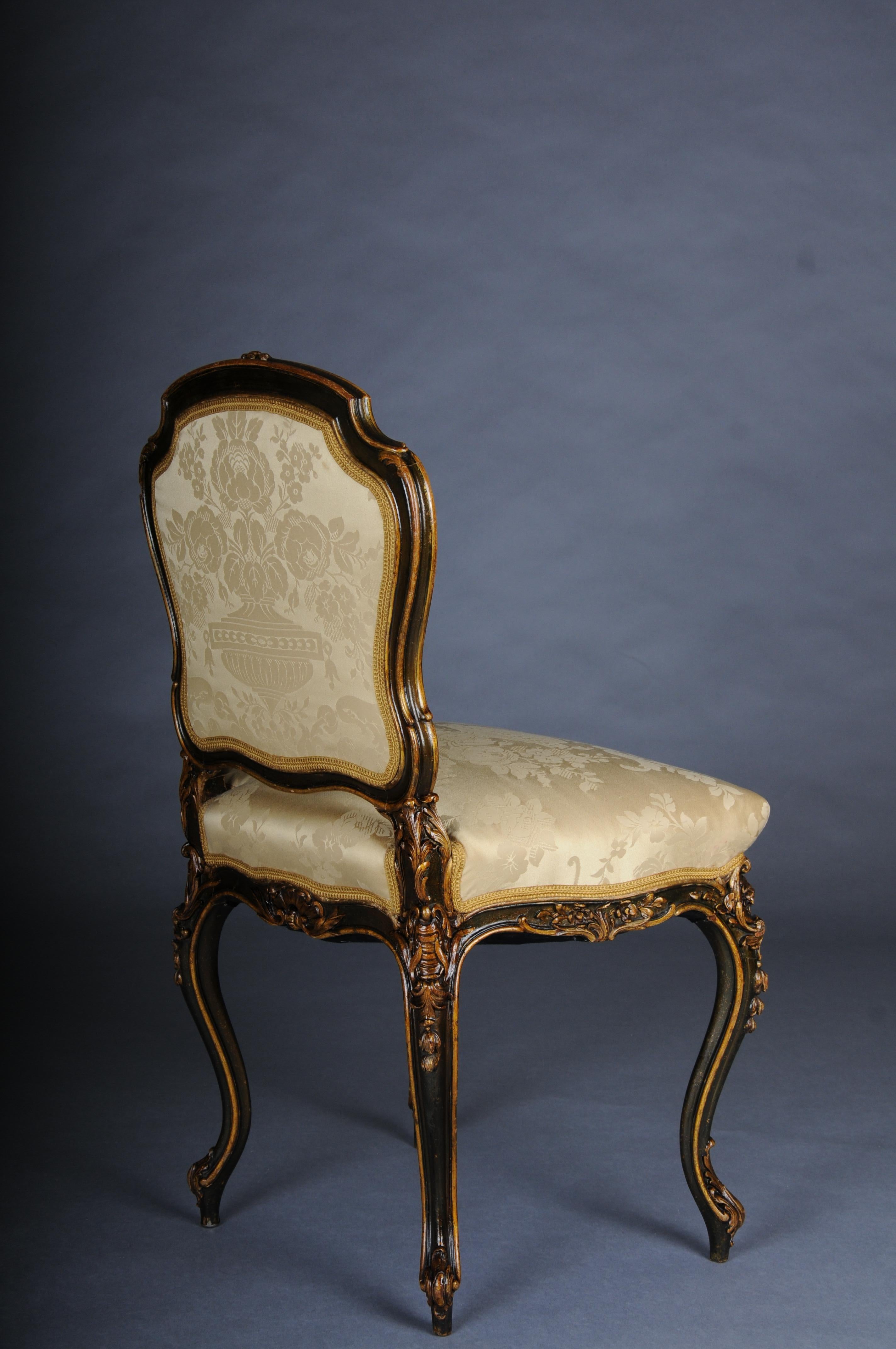 Antica poltrona da salotto Luigi XV, circa 1870. in vendita 12