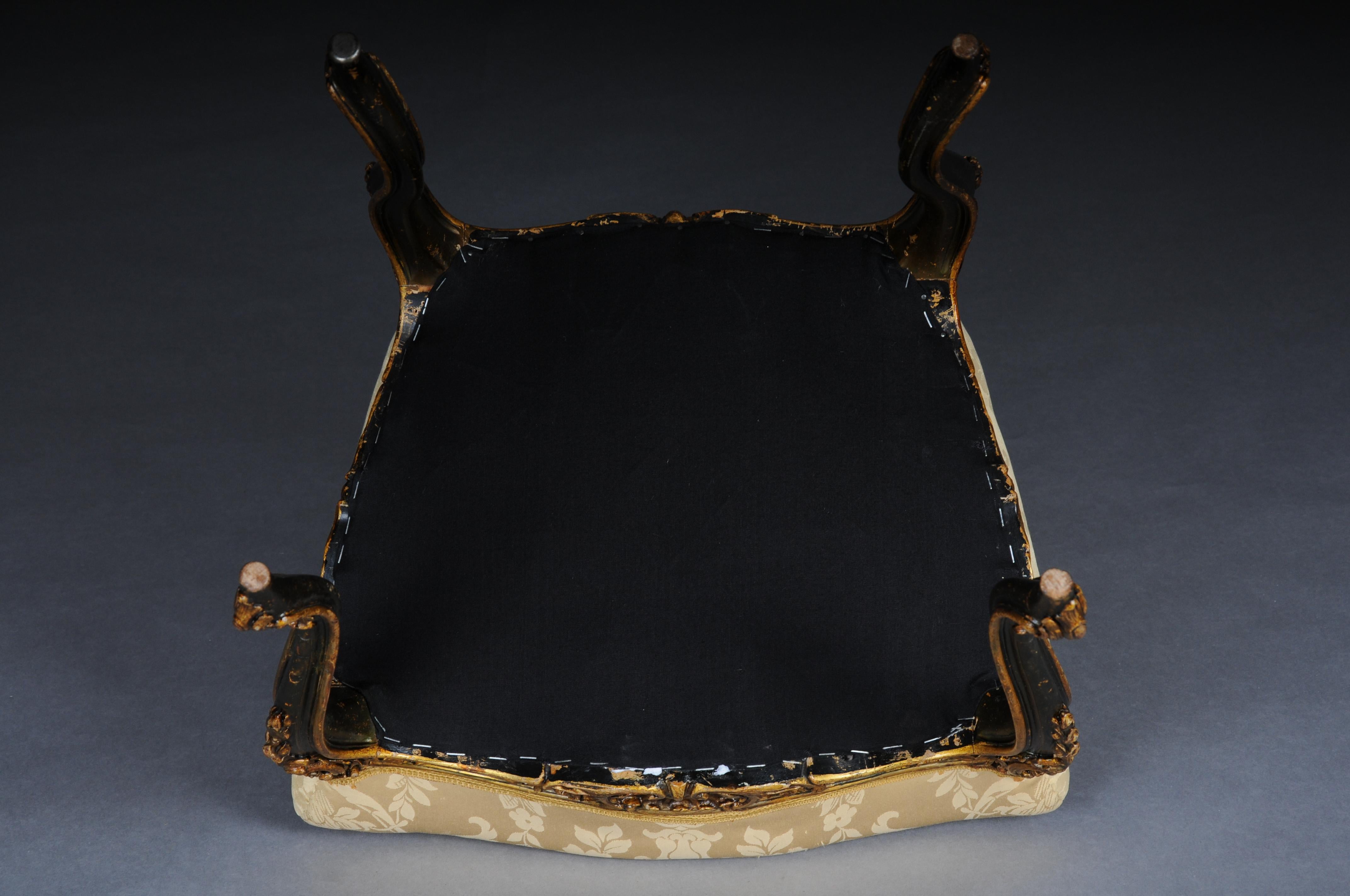 Antica poltrona da salotto Luigi XV, circa 1870. in vendita 13