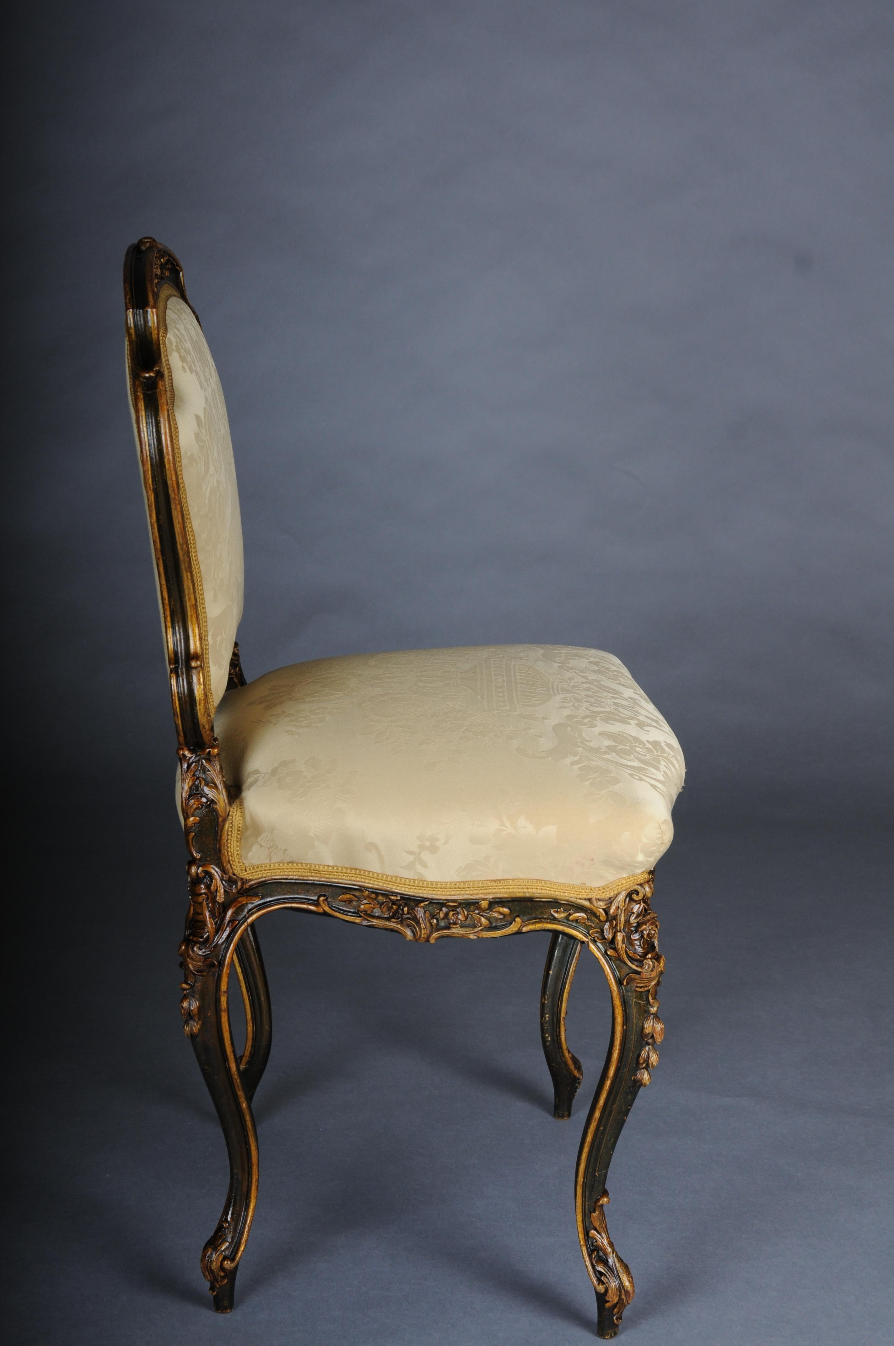 XIX secolo Antica poltrona da salotto Luigi XV, circa 1870. in vendita