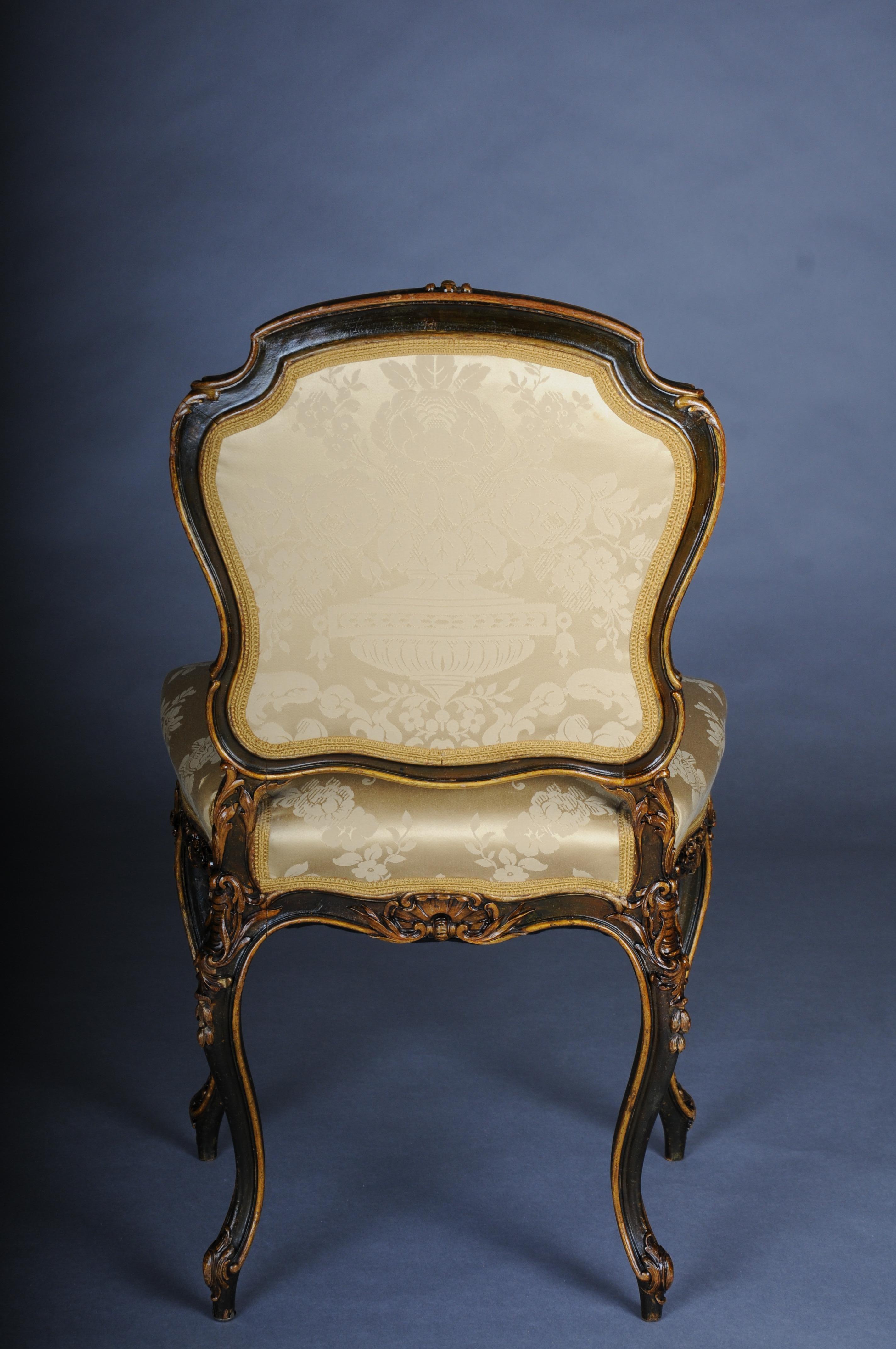 Faggio Antica poltrona da salotto Luigi XV, circa 1870. in vendita