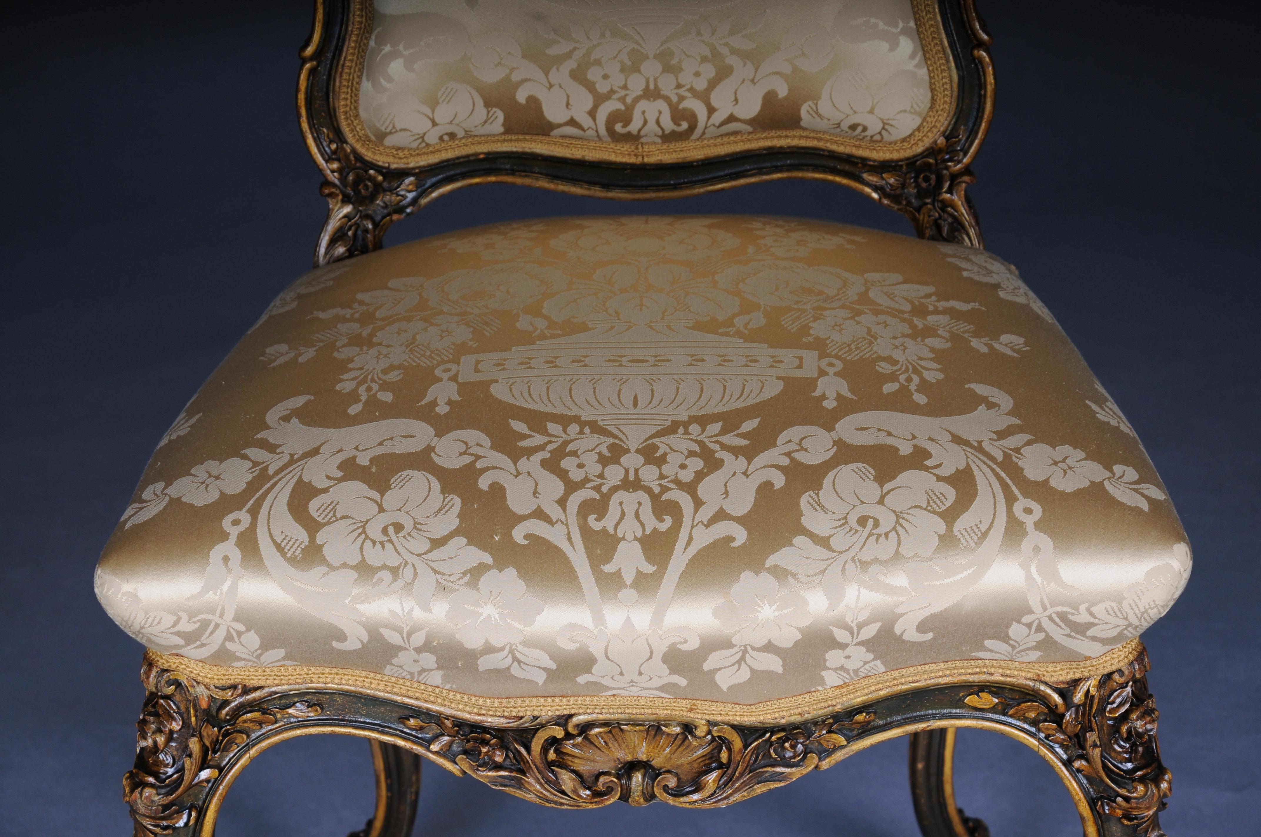 Antica poltrona da salotto Luigi XV, circa 1870. in vendita 2