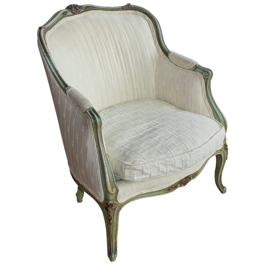 Antique Louis XV Style Bergère Chair