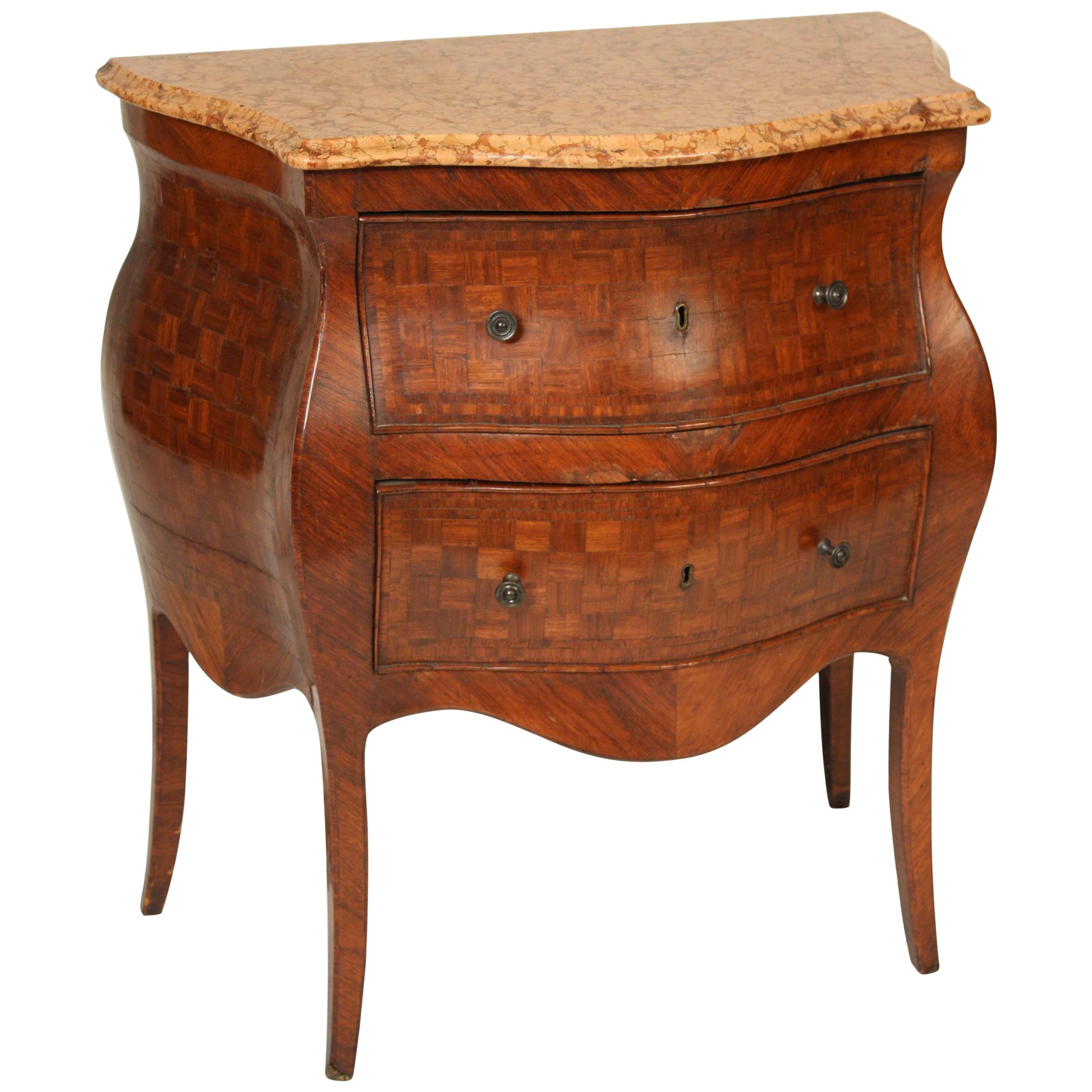 Antique Louis XV Style Bombe Commode For Sale