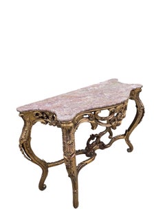 Antique Louis XV Style Carved Console Table
